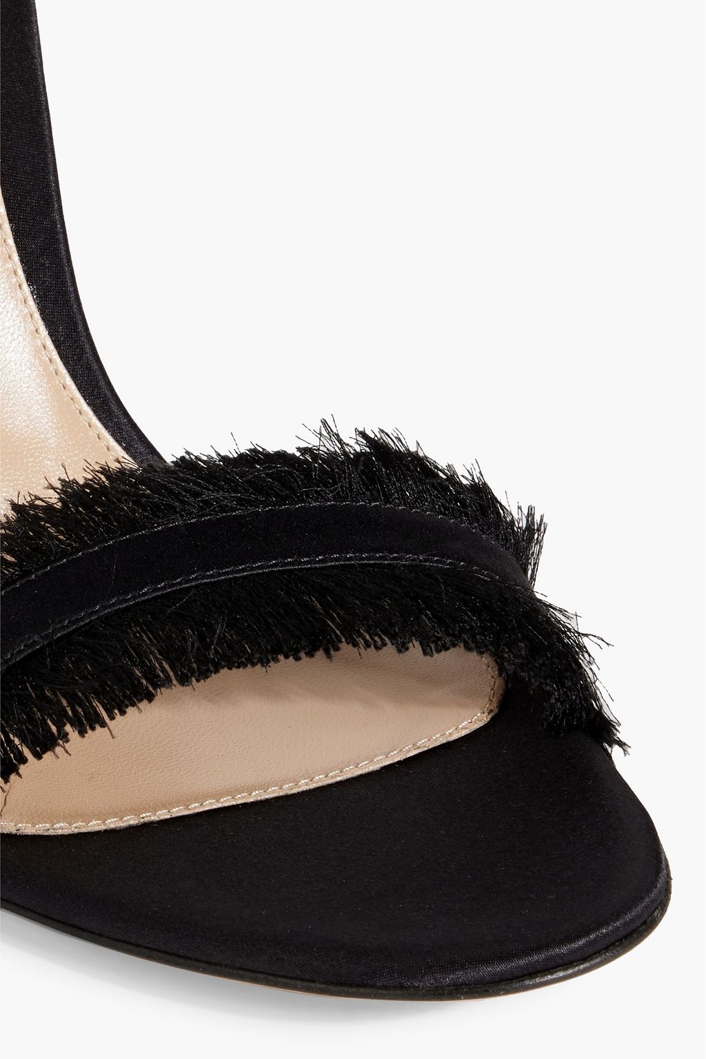 GIANVITO ROSSI Caribe frayed satin sandals