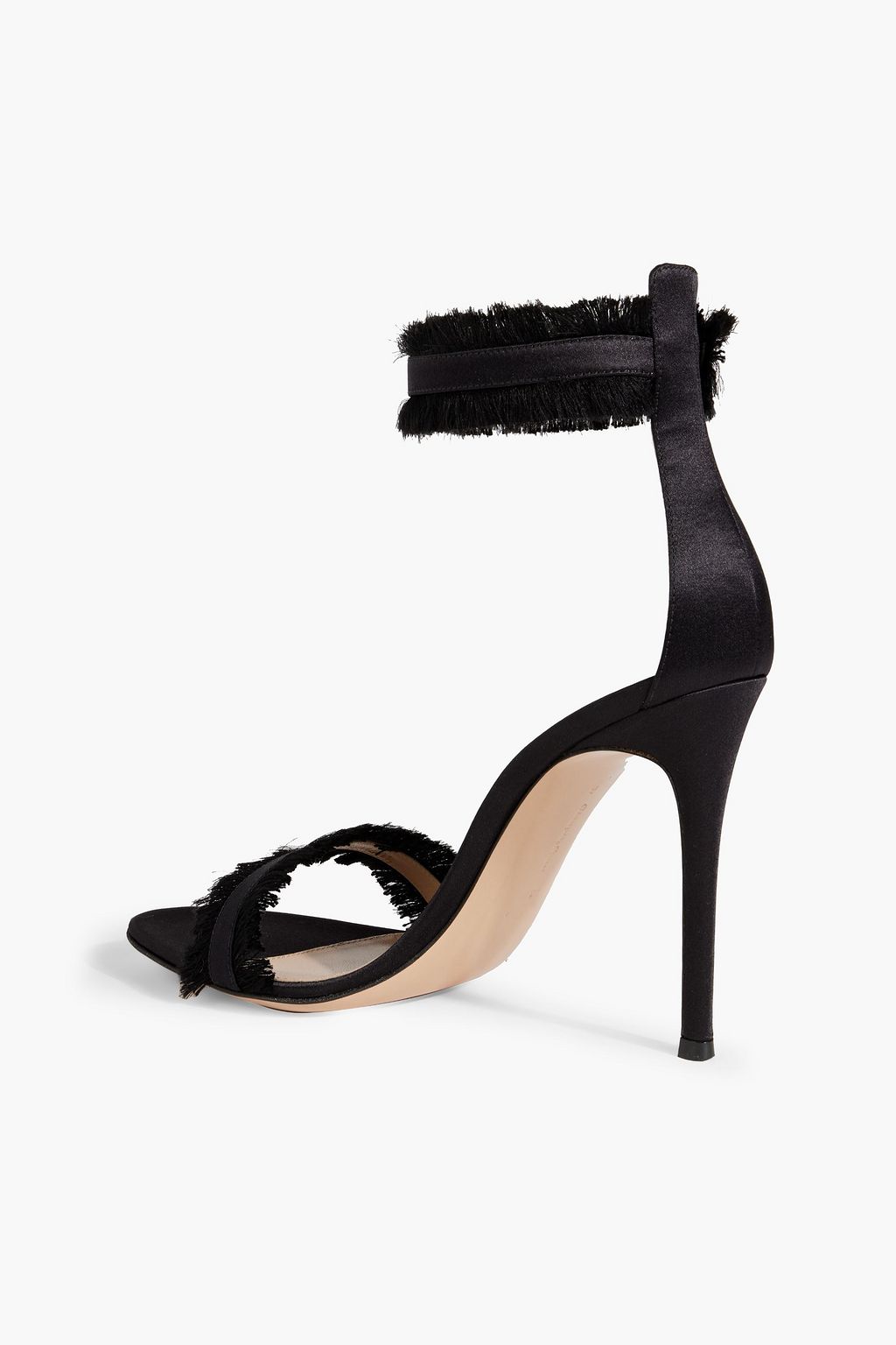 GIANVITO ROSSI Caribe frayed satin sandals