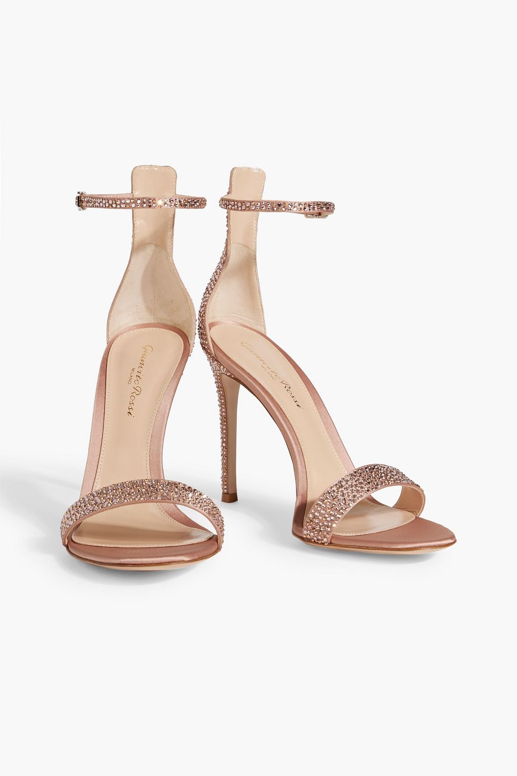 GIANVITO ROSSI Glam Raso crystal-embellished satin sandals