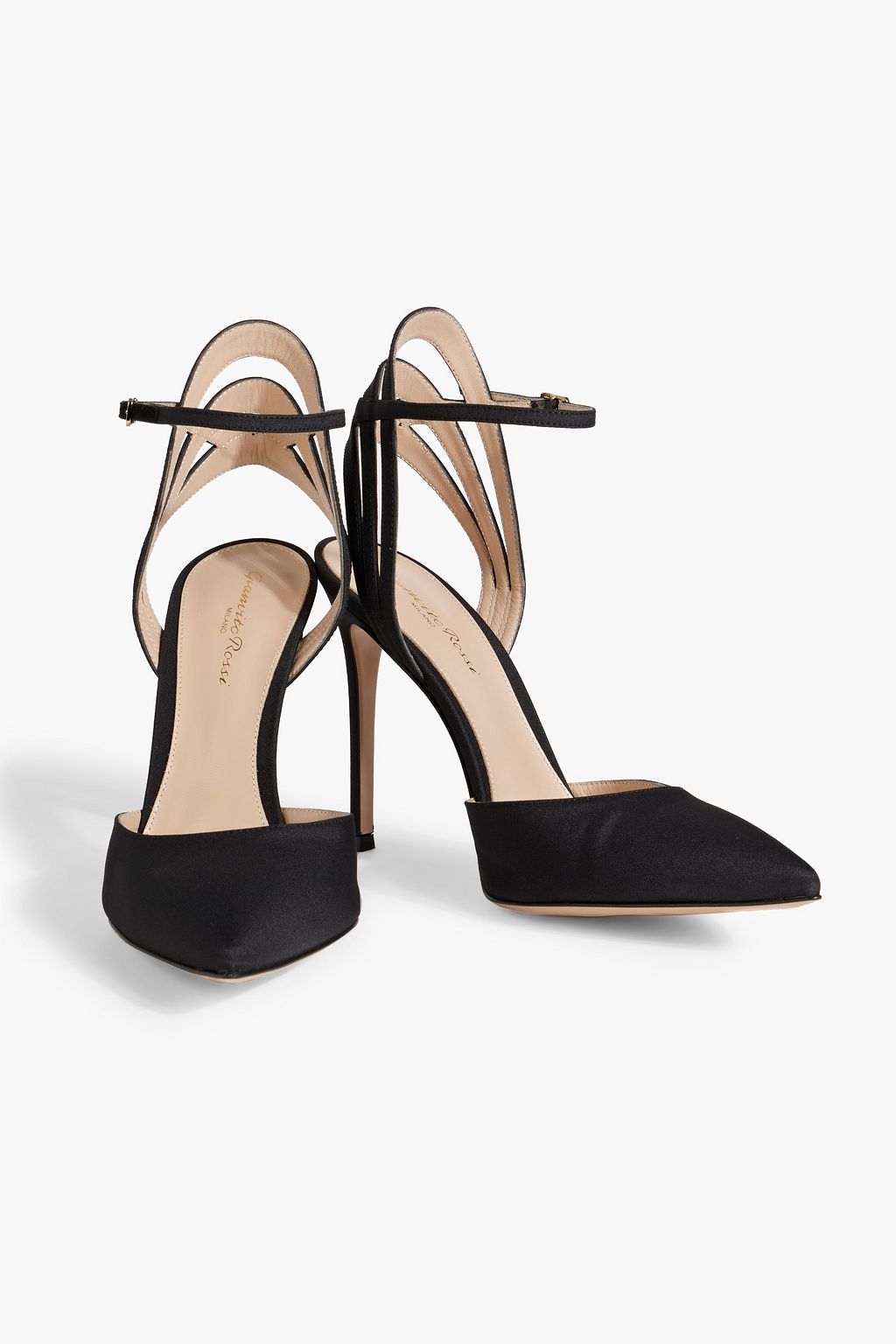 GIANVITO ROSSI Laser-cut crepe pumps
