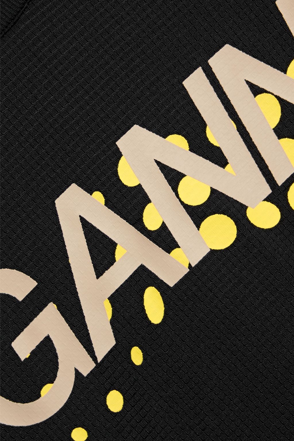 GANNI 프린트 메쉬 레이어드 탑