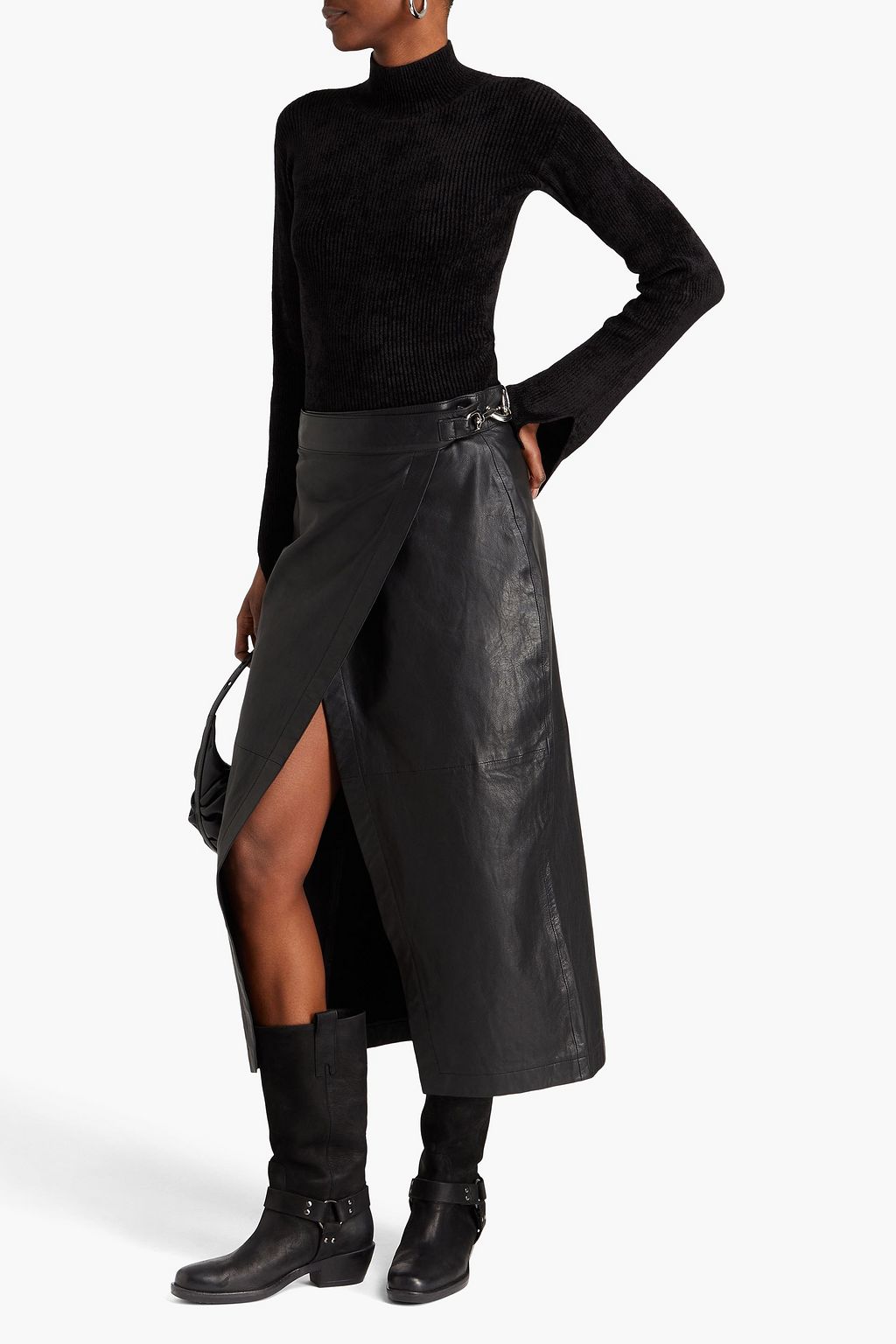 IRO Maissa ribbed chenille turtleneck sweater