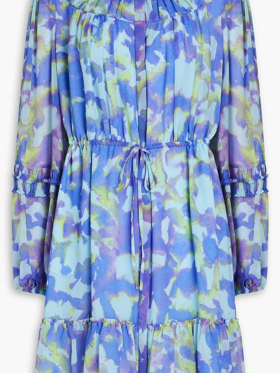 scooter printed chiffon mini dress