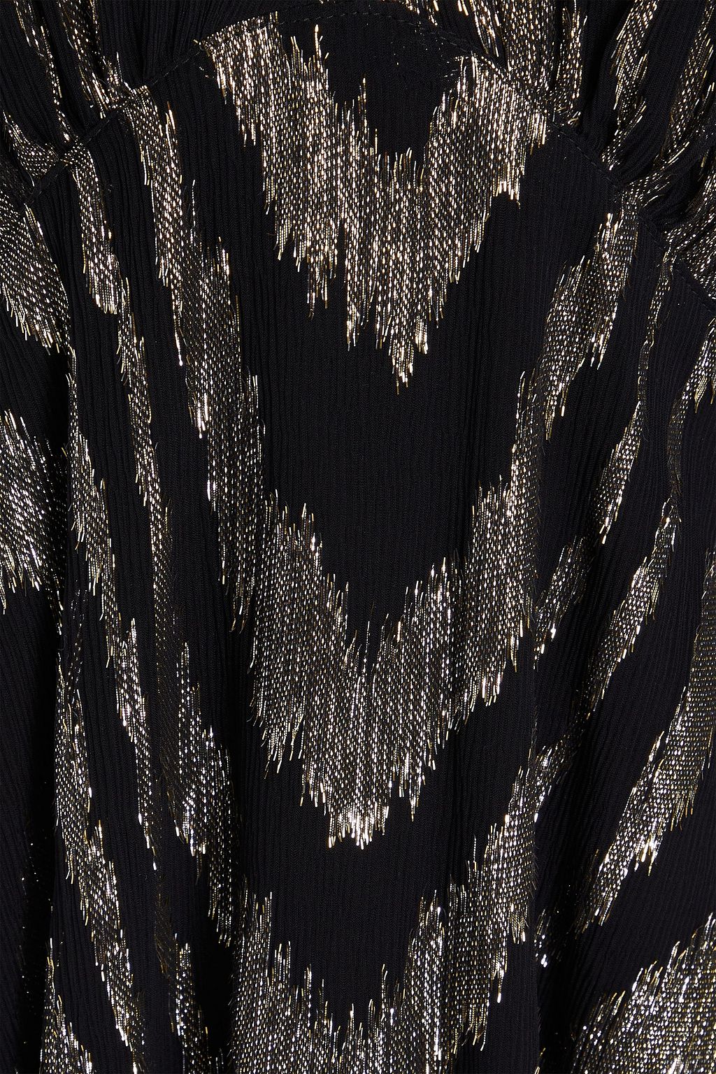 IRO Cutout metallic fil coupé silk-blend crepon mini dress