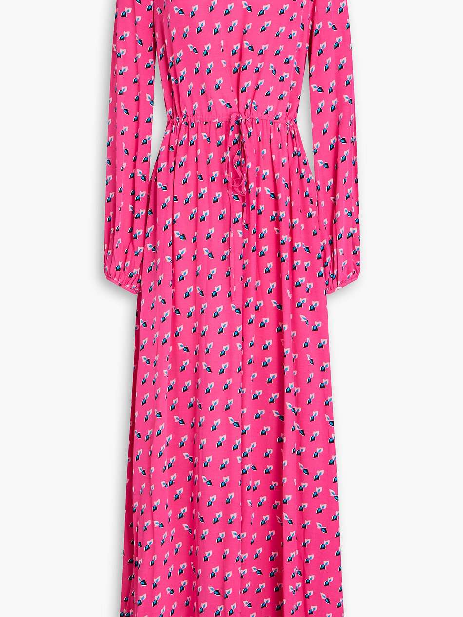 sydney printed crepe de chine maxi dress