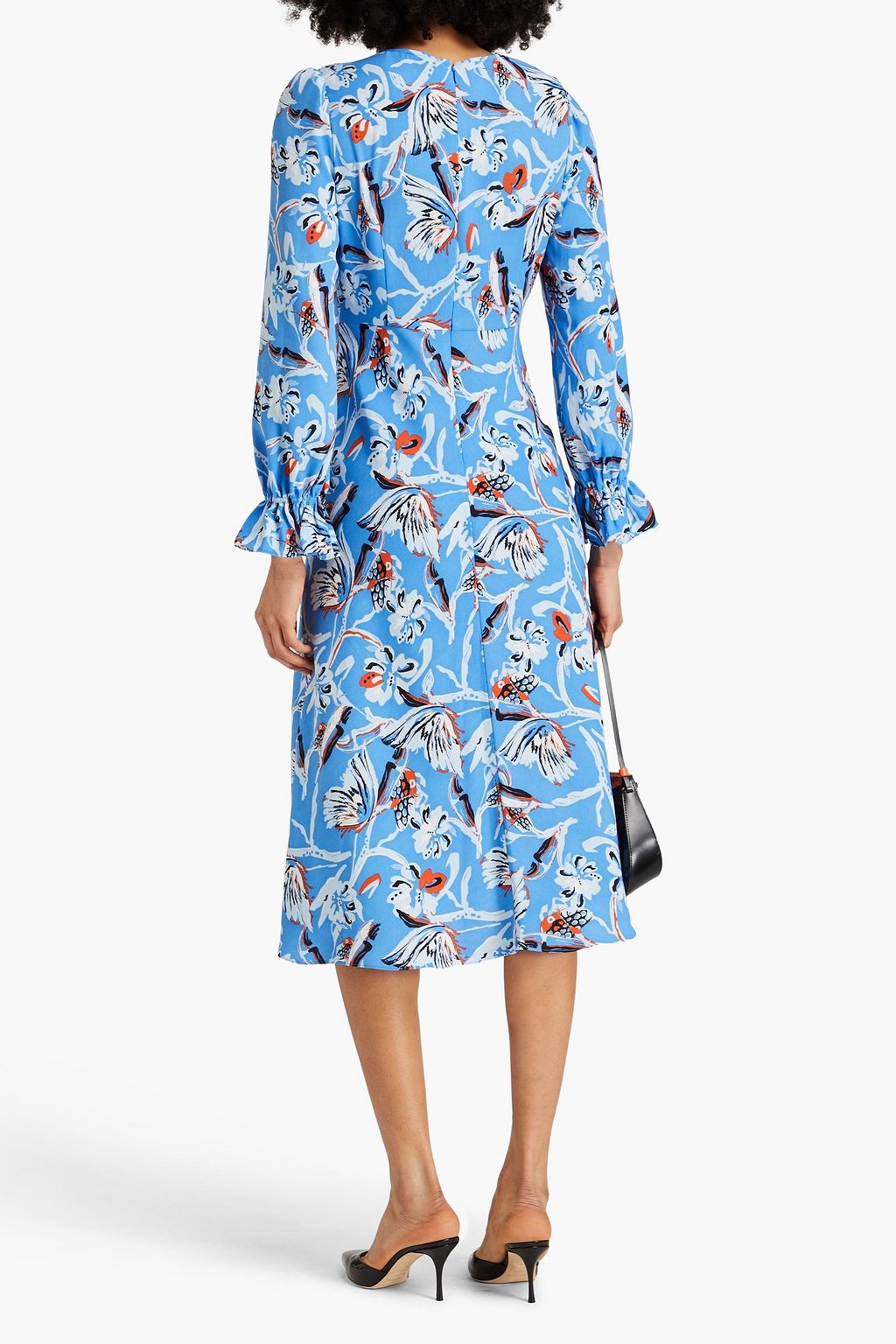 DIANE VON FURSTENBERG Anaba twisted floral-print crepe midi dress