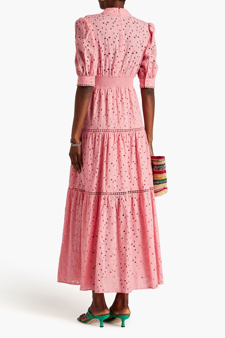 THE ISLA BRODERIE DRESS - CORAL