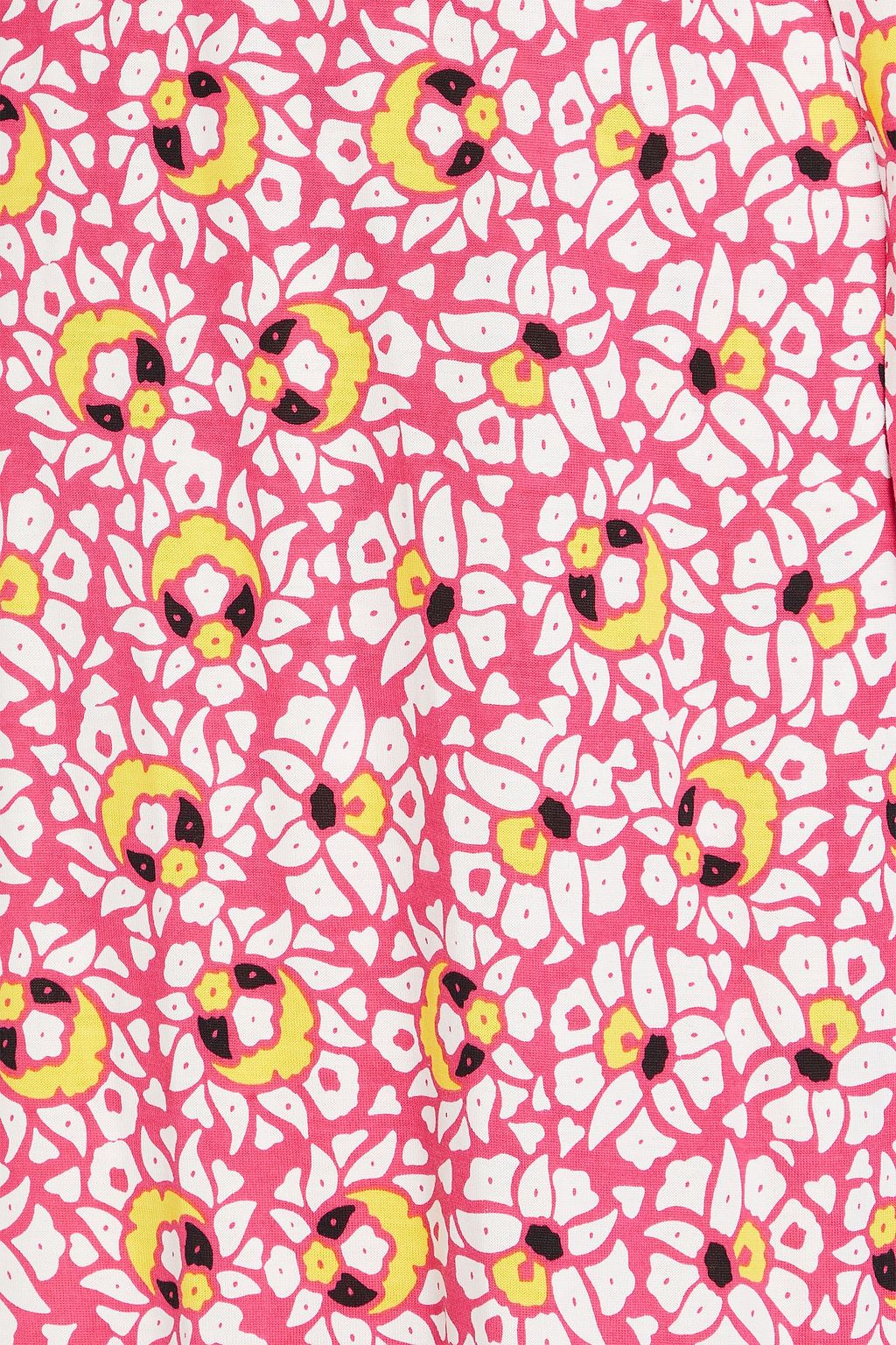DIANE VON FURSTENBERG Julian floral-print silk-jersey mini wrap dress