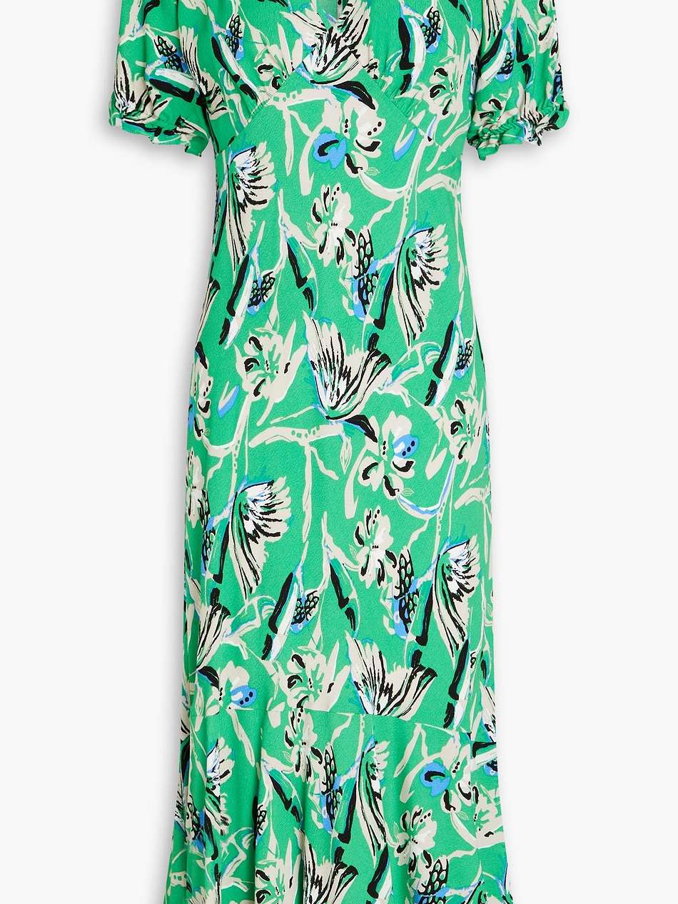 orla floral-print crepe midi dress
