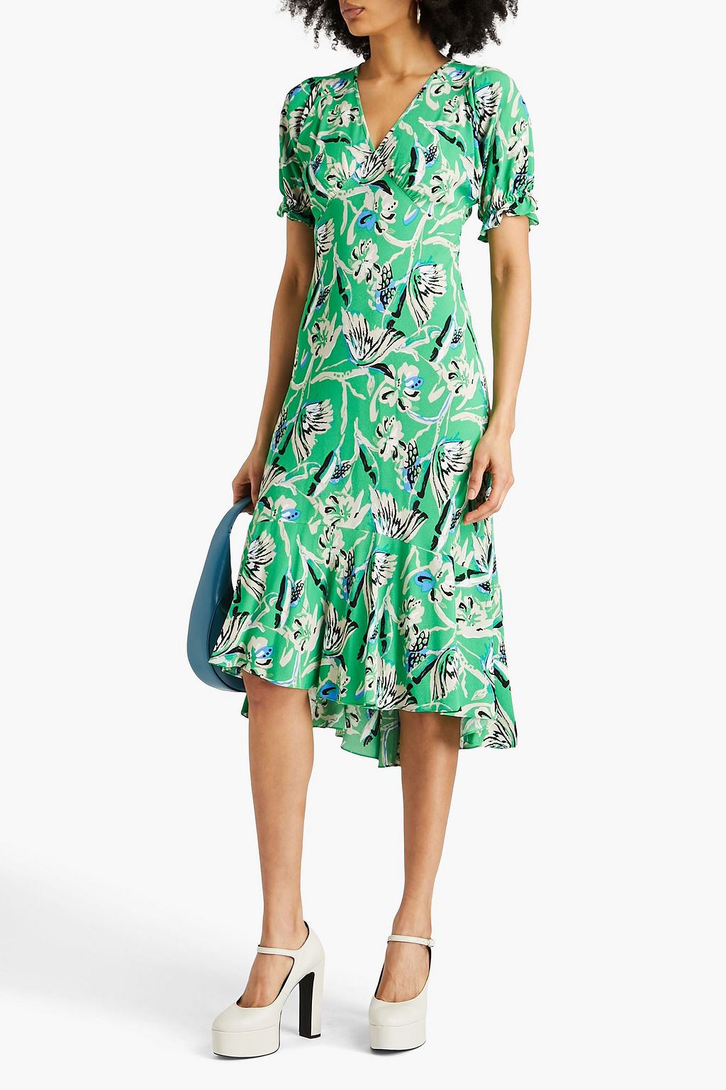 DIANE VON FURSTENBERG Orla floral-print crepe midi dress