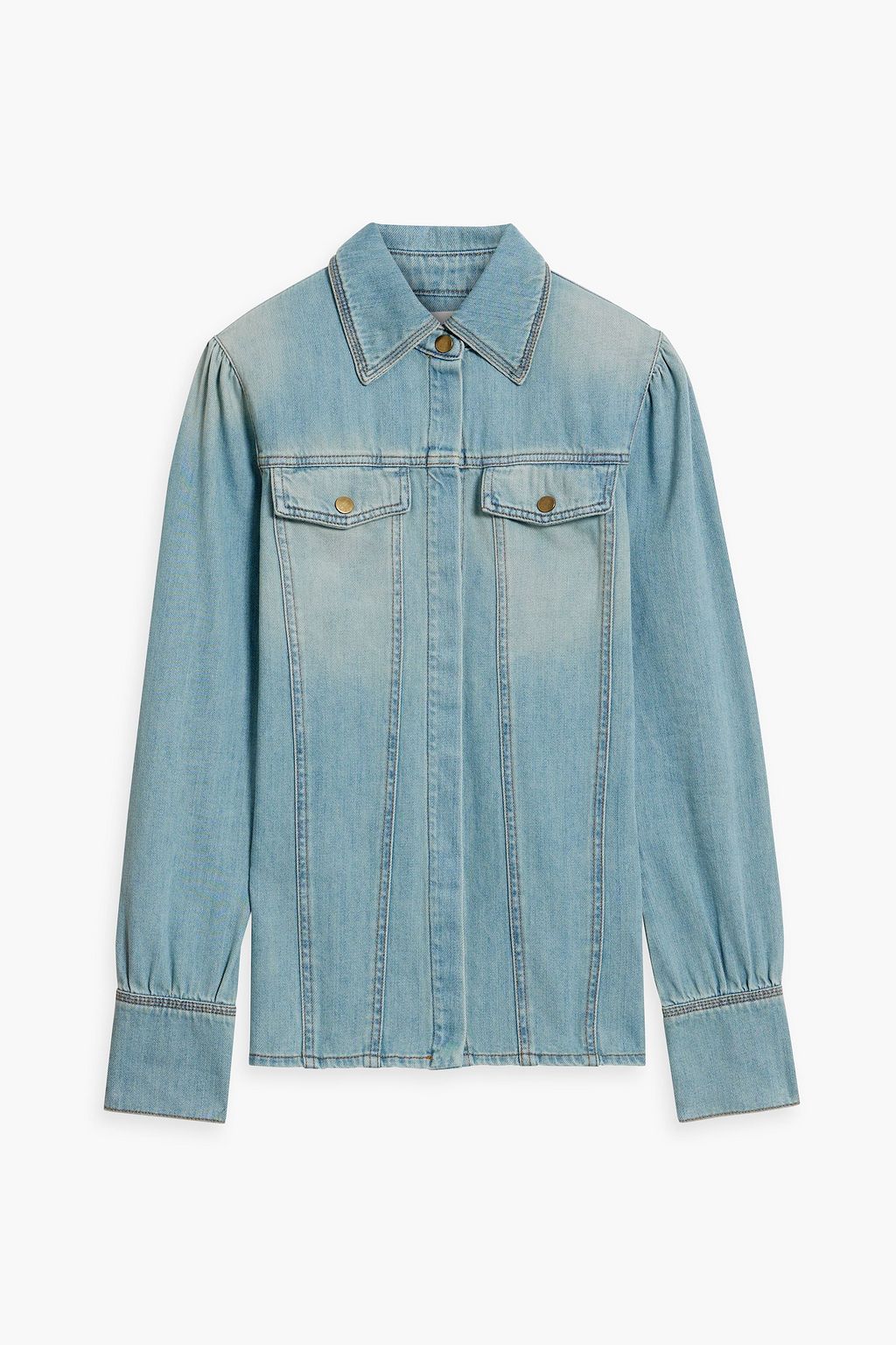 VICTORIA VICTORIA BECKHAM Faded denim shirt THE OUTNET
