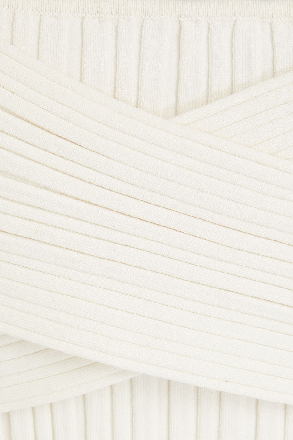 Iro Amarok Ribbed Silk-blend Top In Ivory