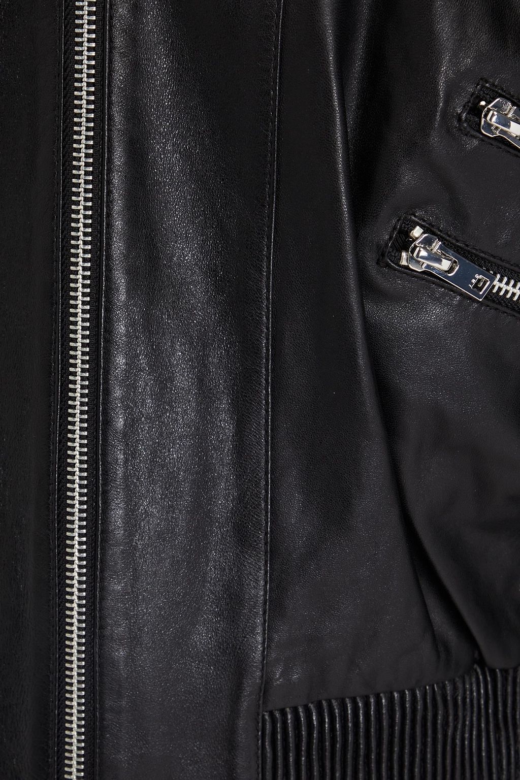 IRO Brita cropped leather bomber jacket