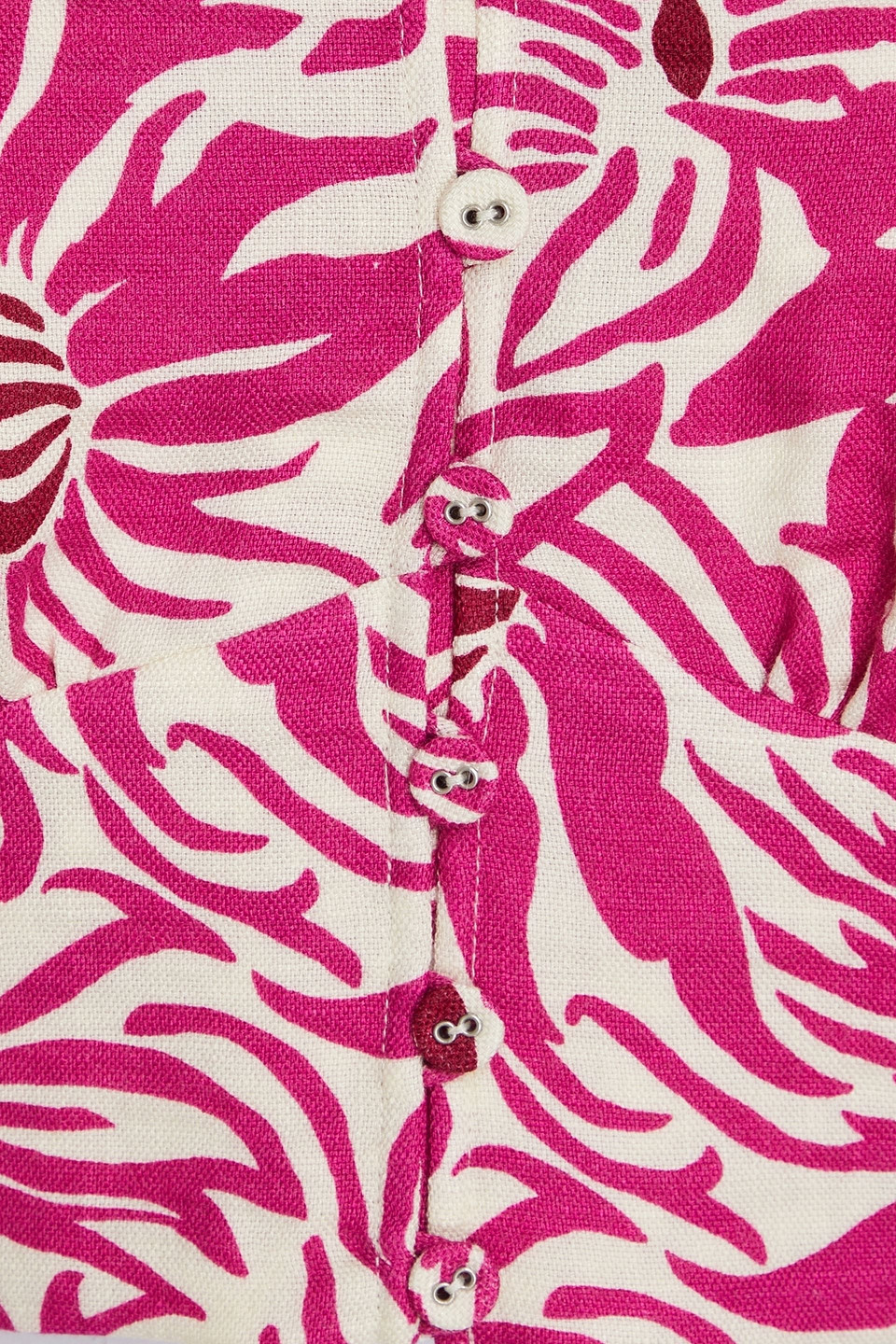Diane Von Furstenberg Floral-print Short-sleeve Top In Magenta