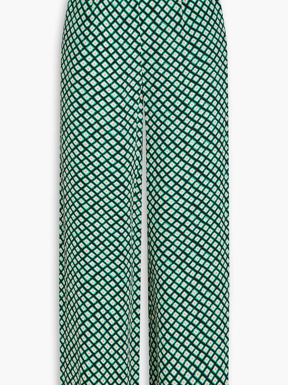 montreal printed crepe wide-leg pants