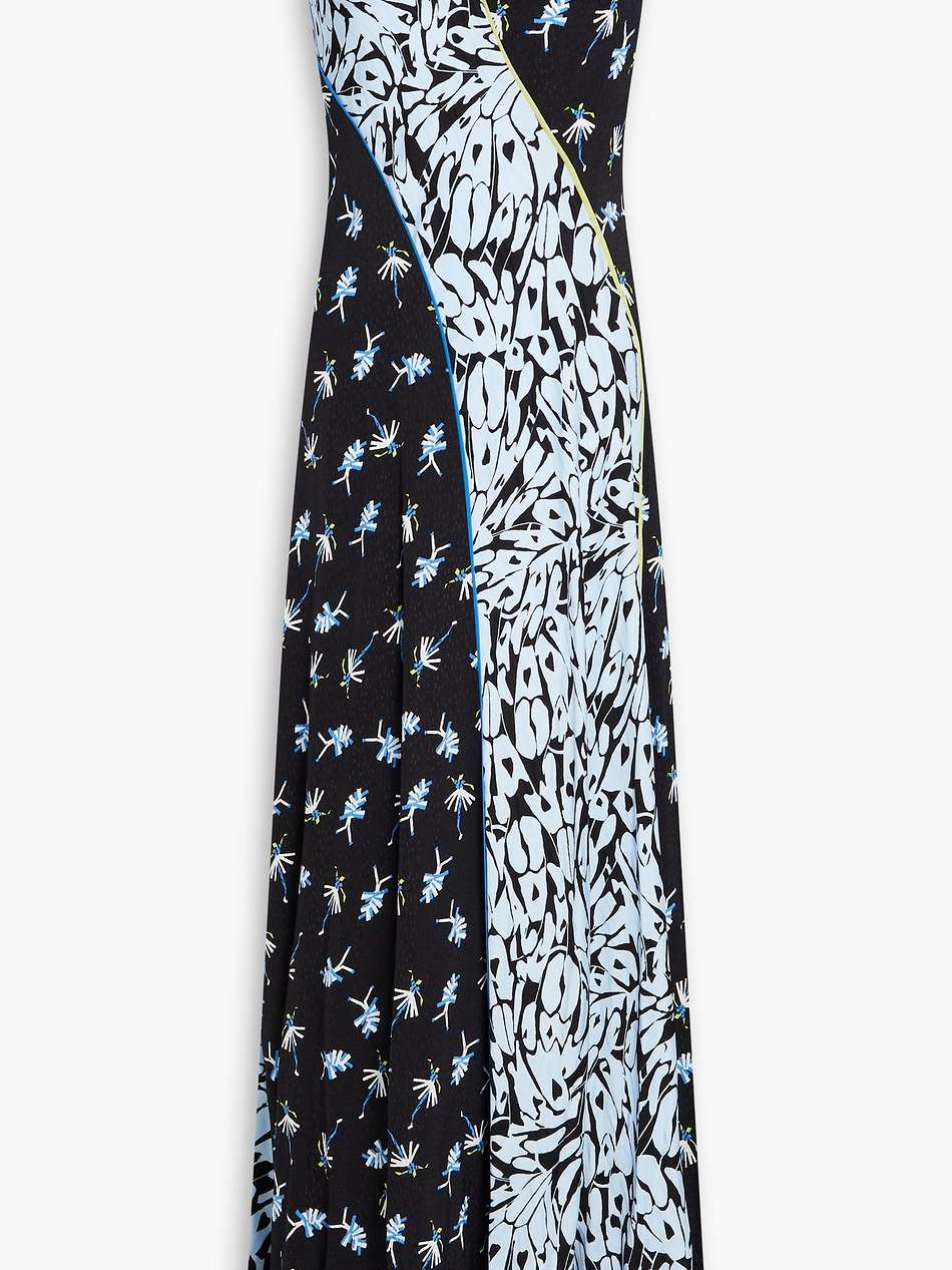 ozzie printed jacquard maxi slip dress