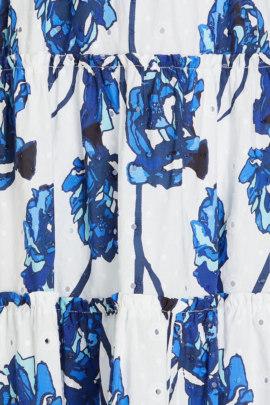 DIANE VON FURSTENBERG Nora floral-print broderie anglaise cotton midi dress