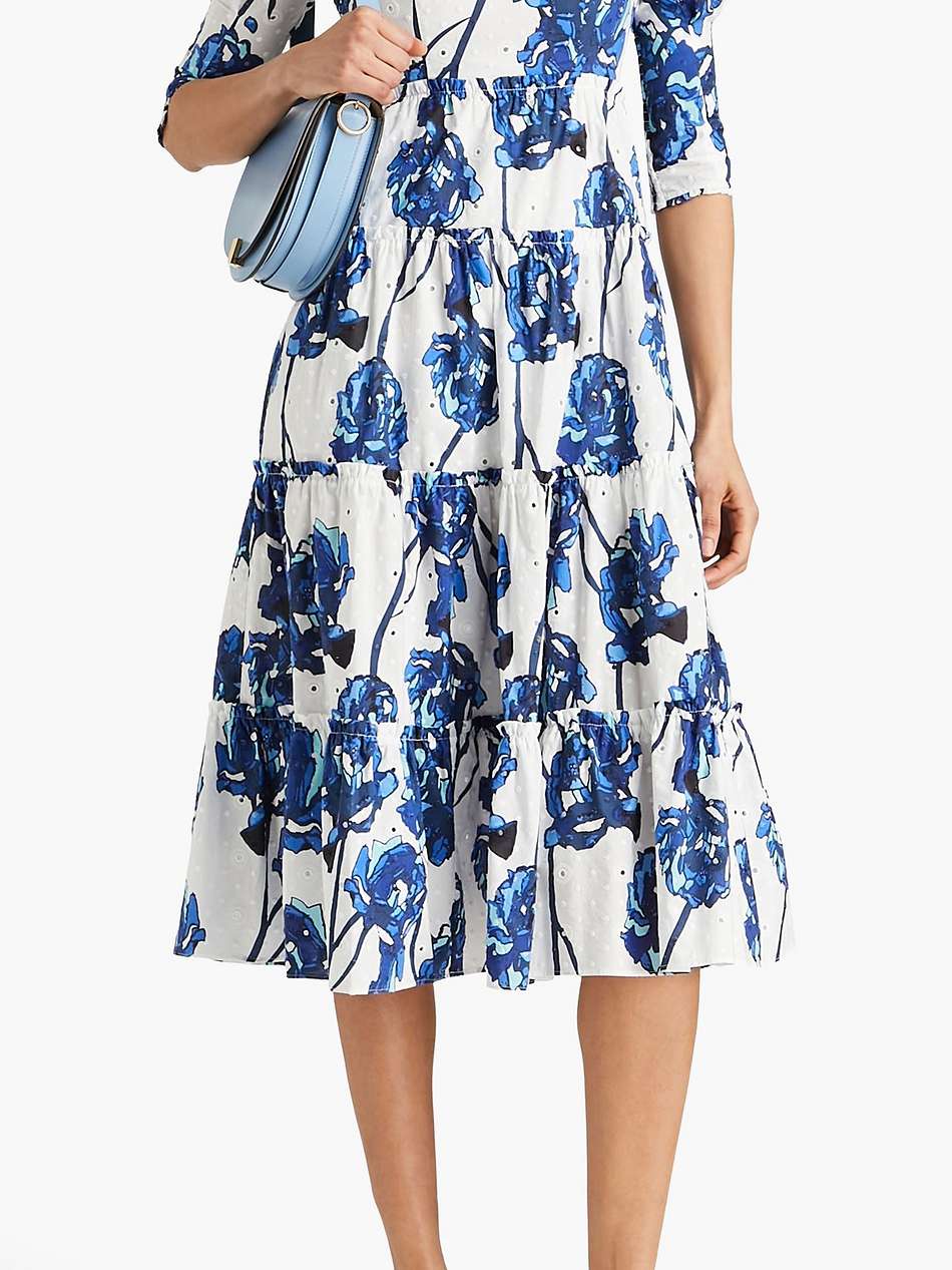nora floral-print broderie anglaise cotton midi dress