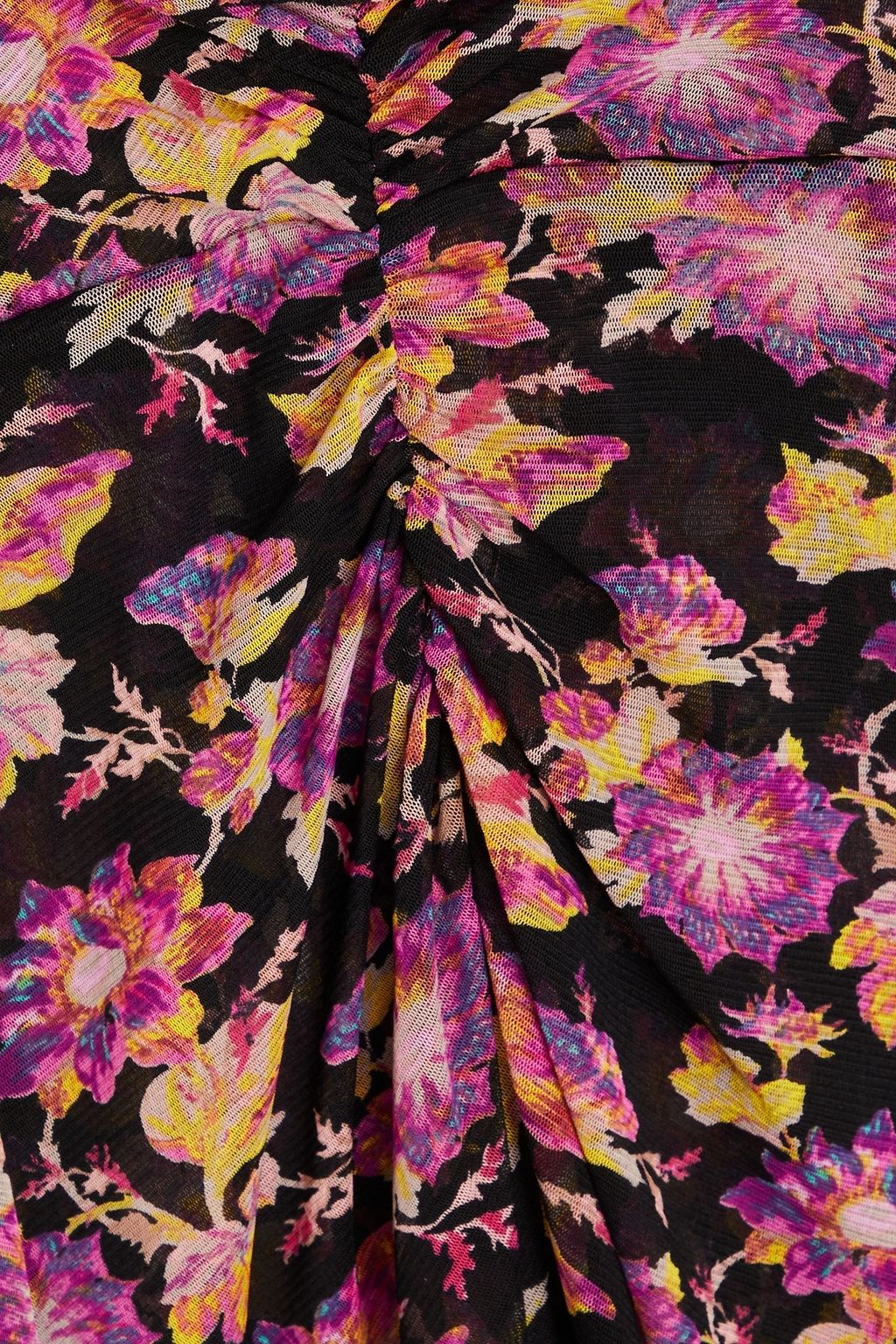 DIANE VON FURSTENBERG Sean ruffled floral-print stretch-mesh maxi dress