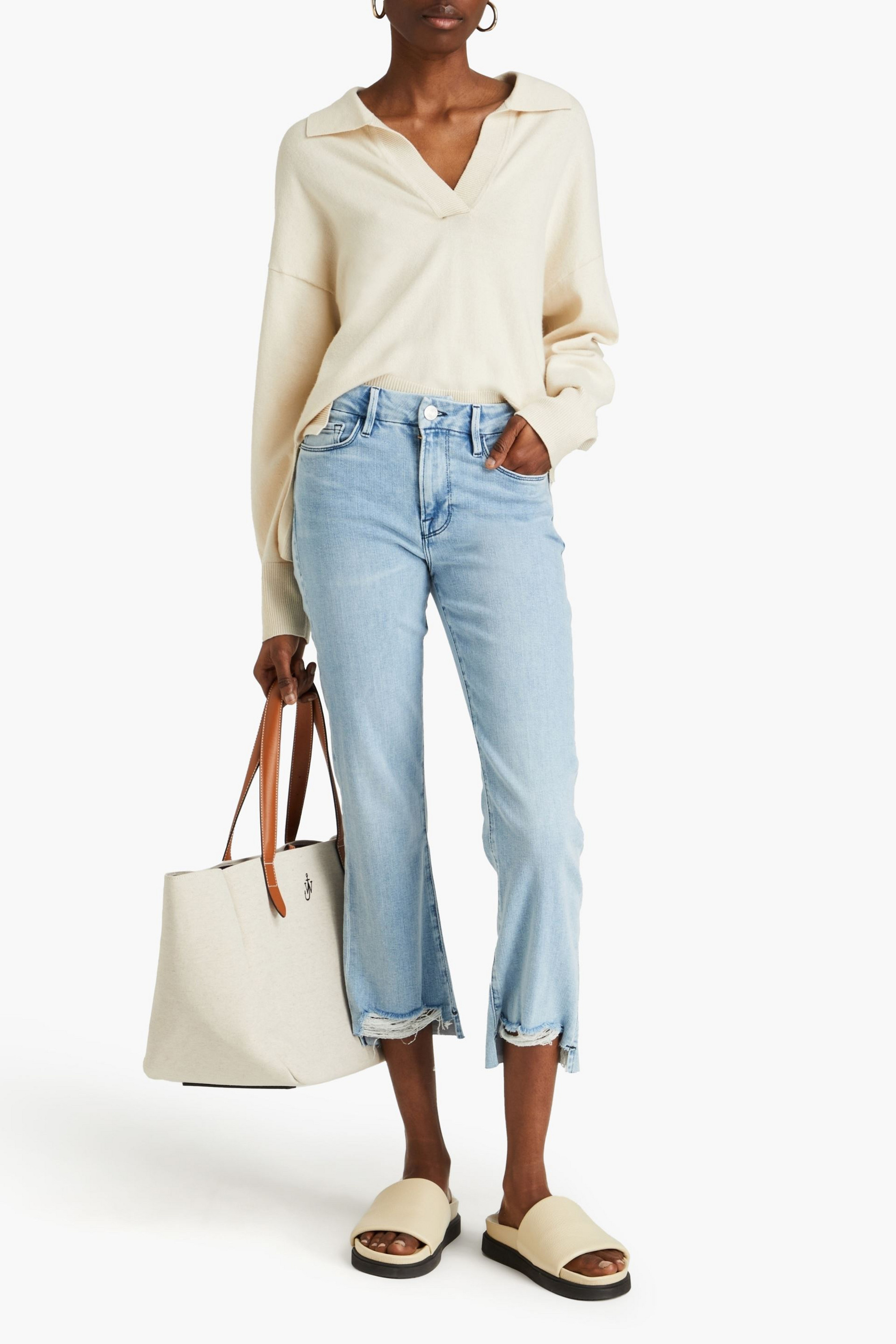 FRAME Le Crop Mini Boot cropped mid-rise bootcut jeans