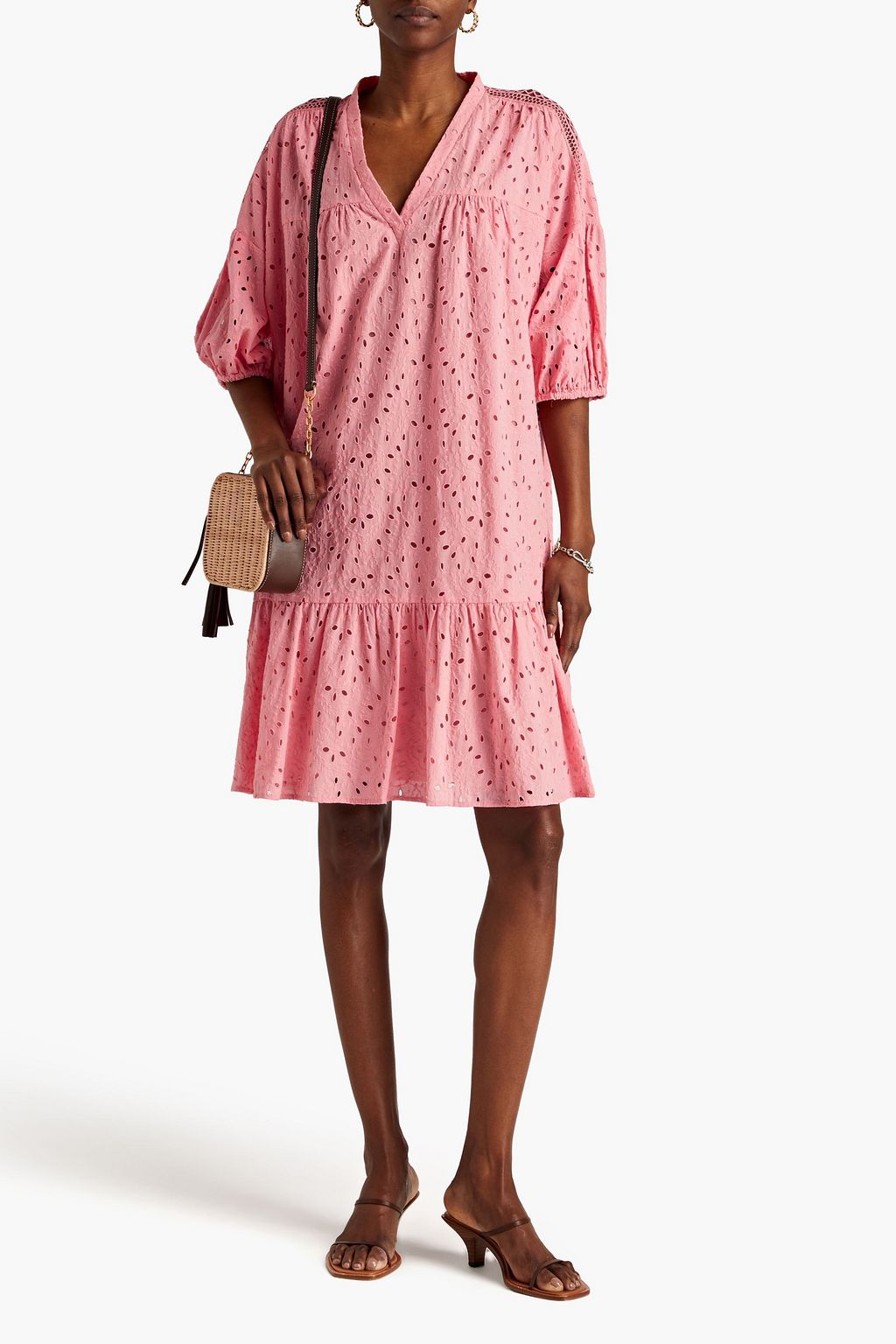 DIANE VON FURSTENBERG Agar broderie anglaise cotton dress