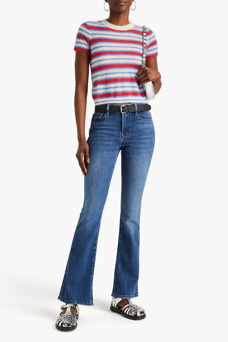  Frame - Le Mini Boot Mid-rise Bootcut Jeans - Blue - 24 