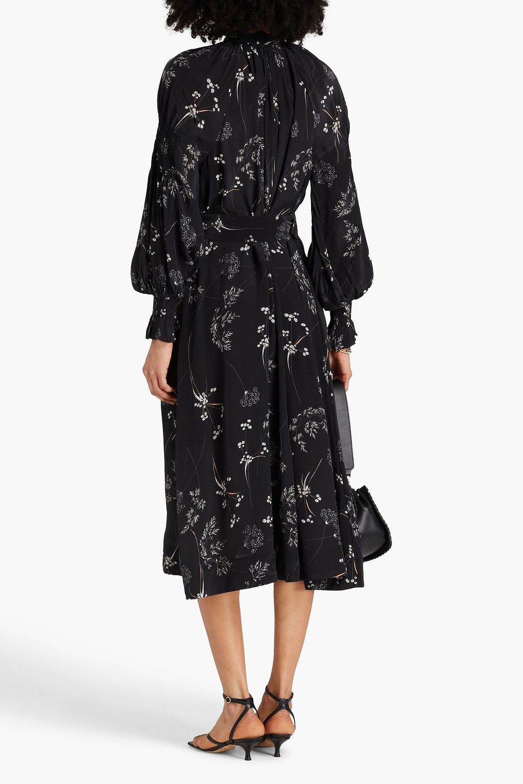 BYTIMO Floral-print satin midi dress | THE OUTNET