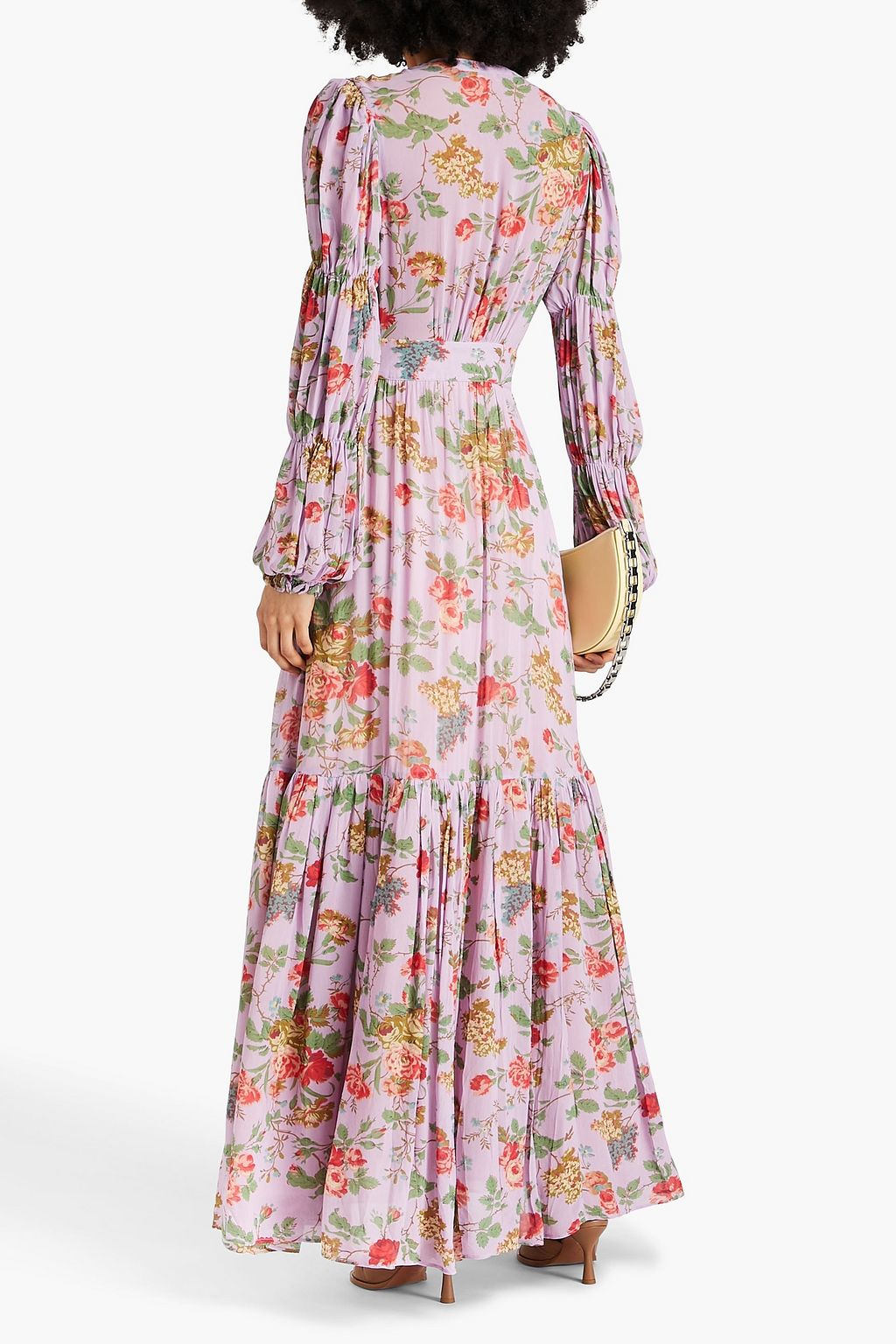 BYTIMO Floral-print georgette maxi dress