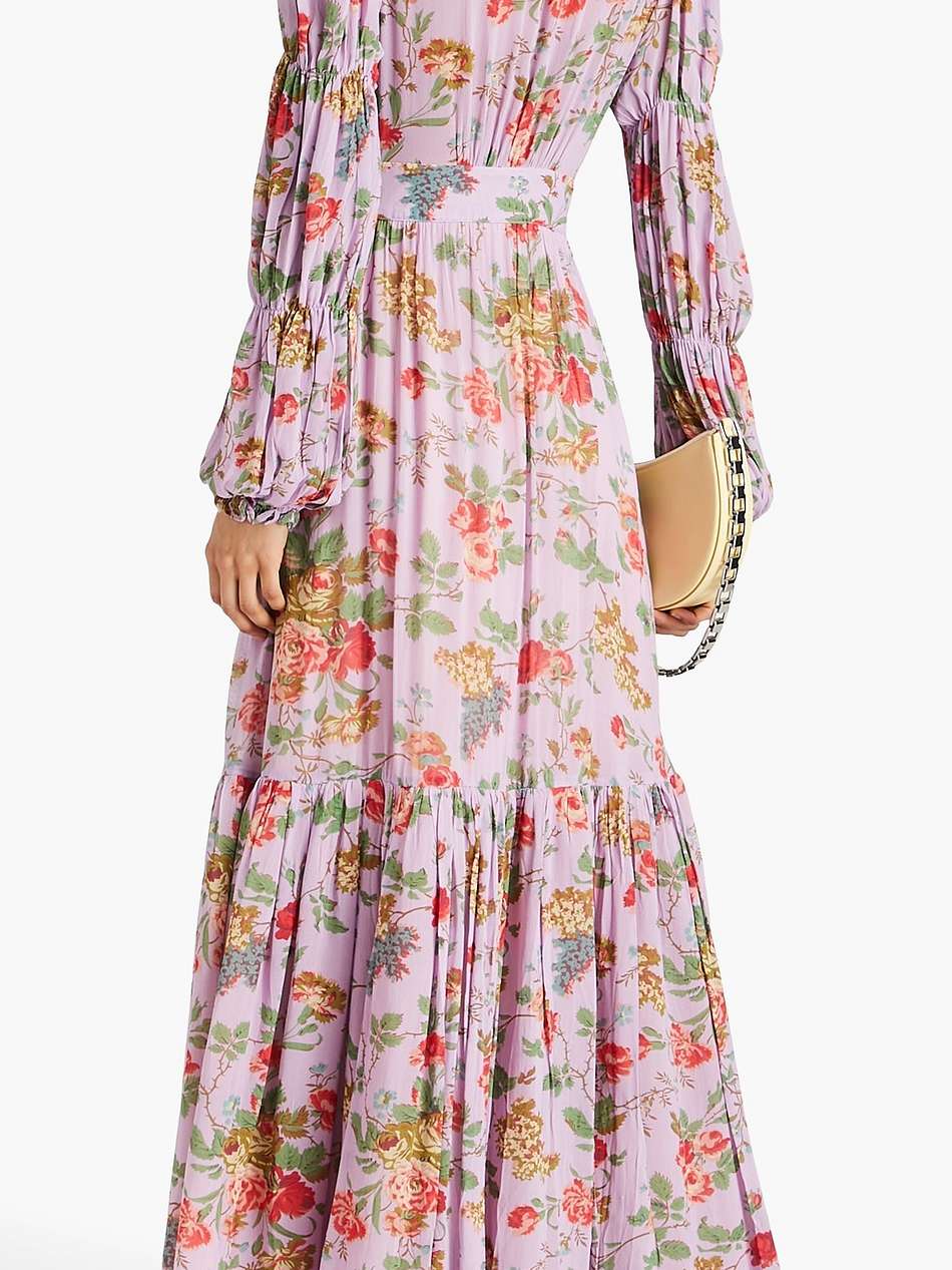 floral-print georgette maxi dress
