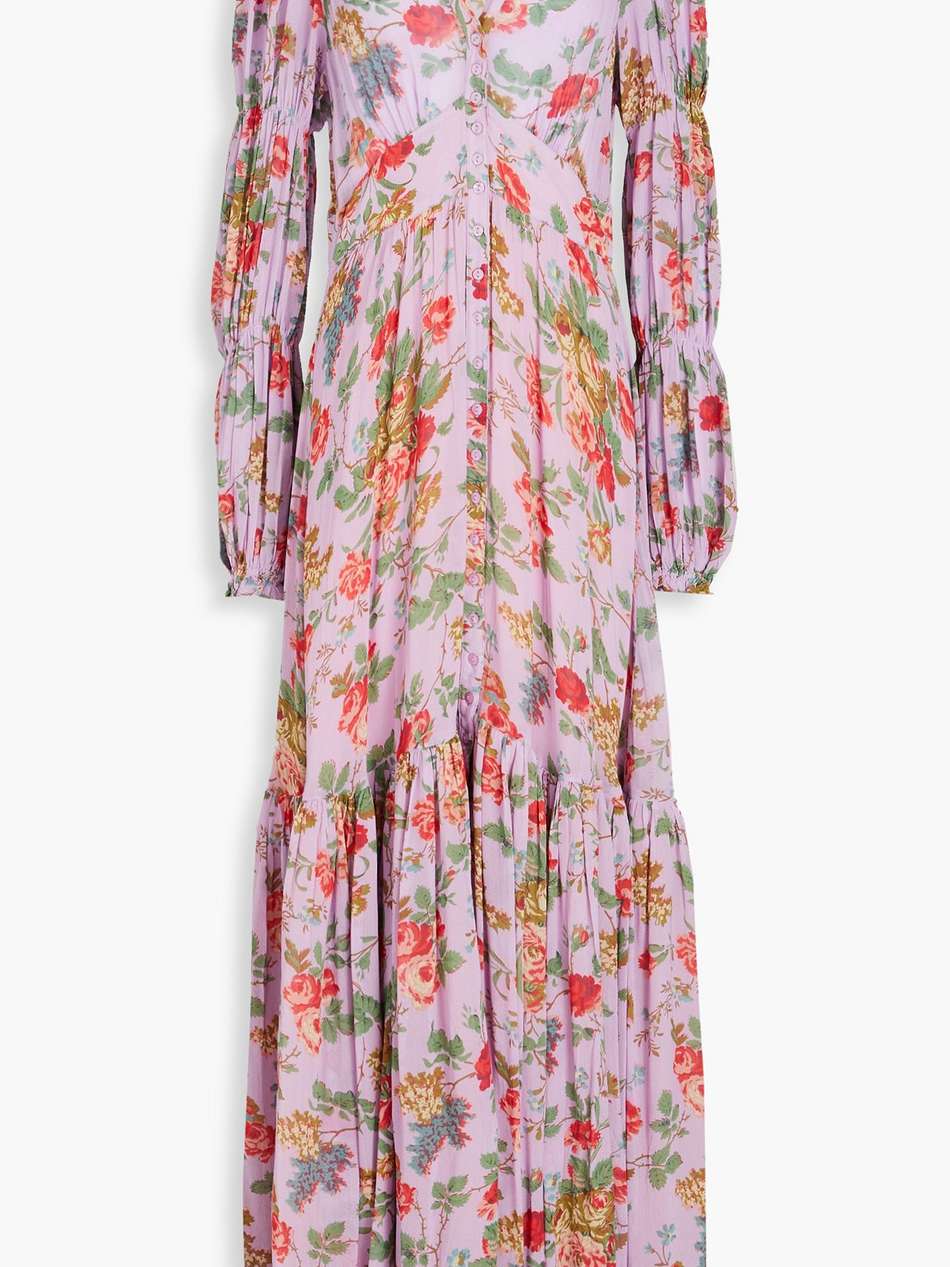 floral-print georgette maxi dress