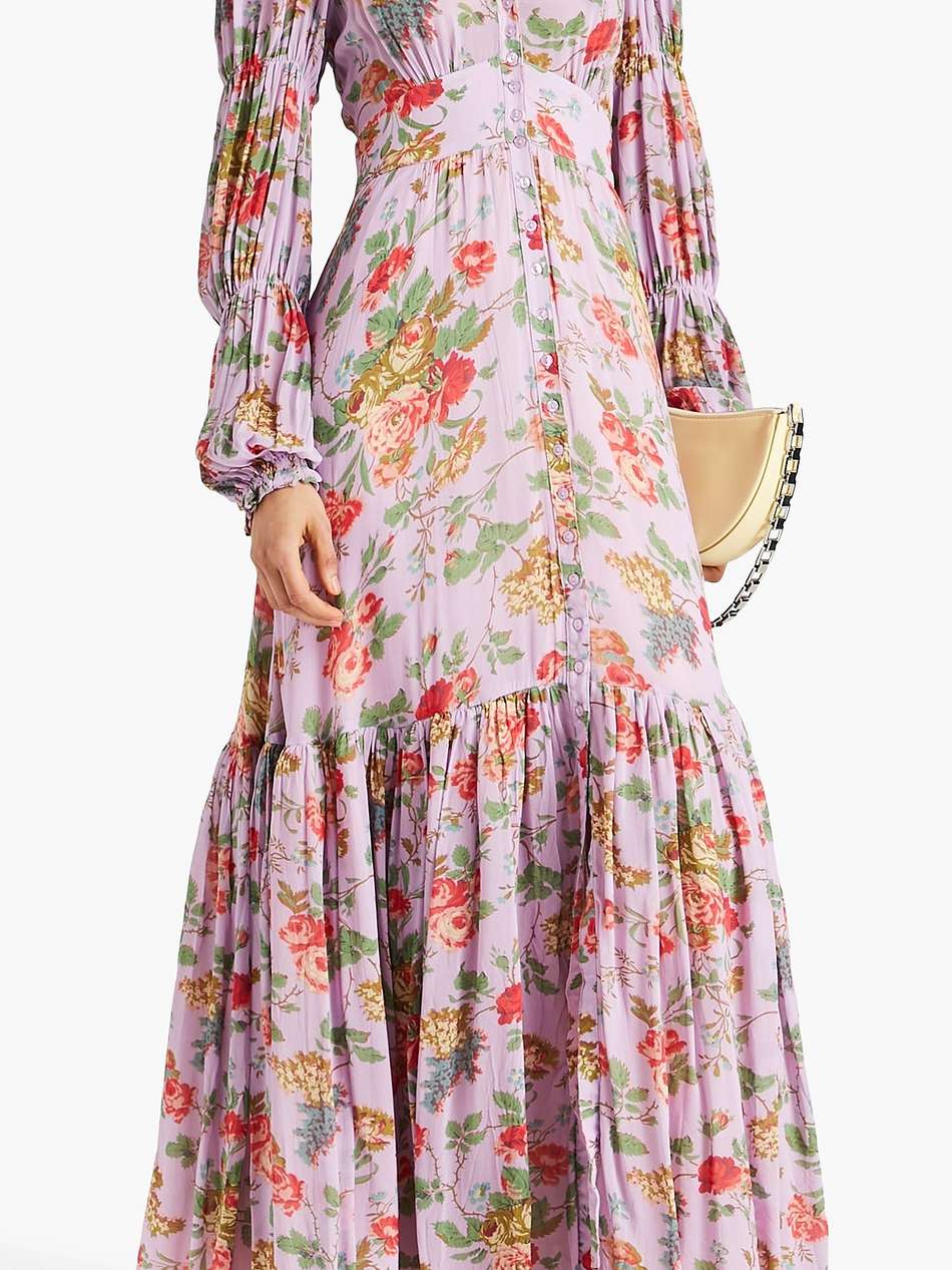 floral-print georgette maxi dress