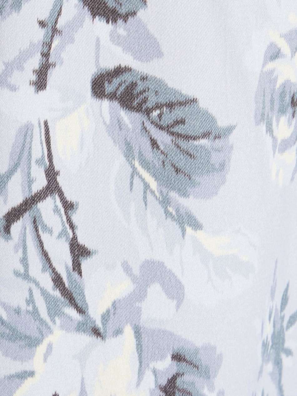 floral-print satin-crepe mini dress