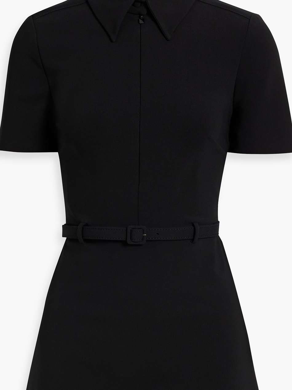 belted ponte mini dress