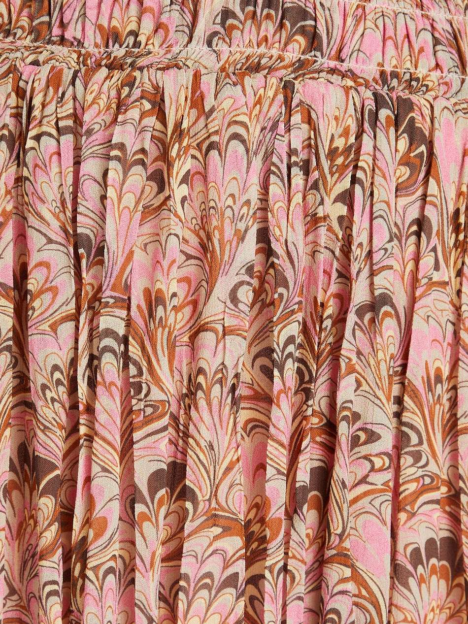 printed crepon mini dress