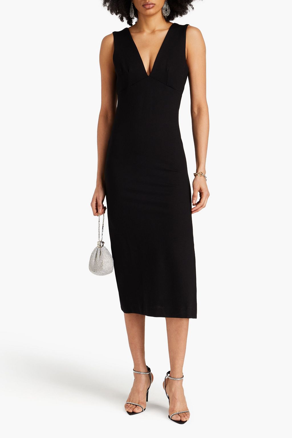 BYTIMO Punto stretch-ponte midi dress