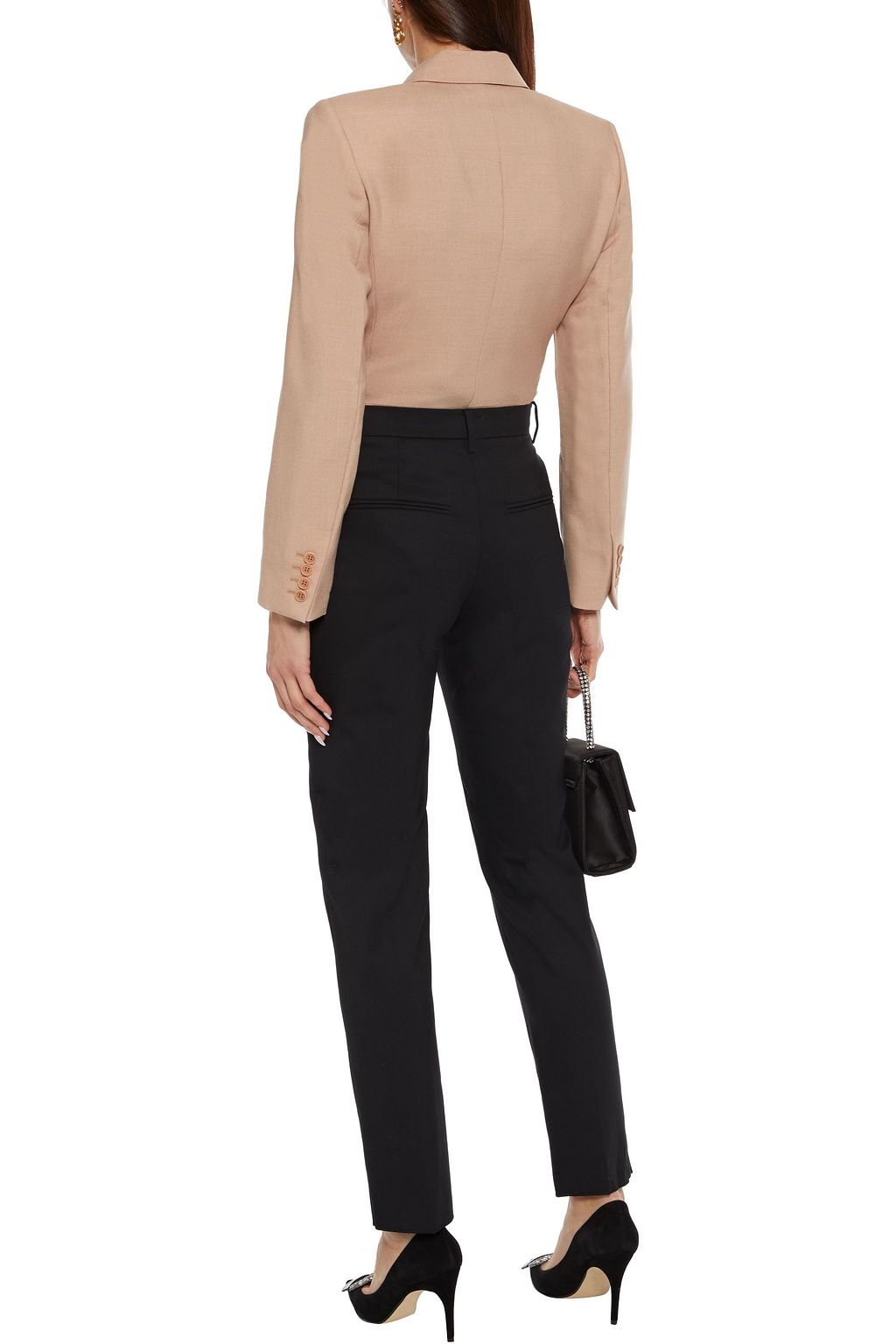 VALENTINO GARAVANI Wool-blend twill slim leg pants