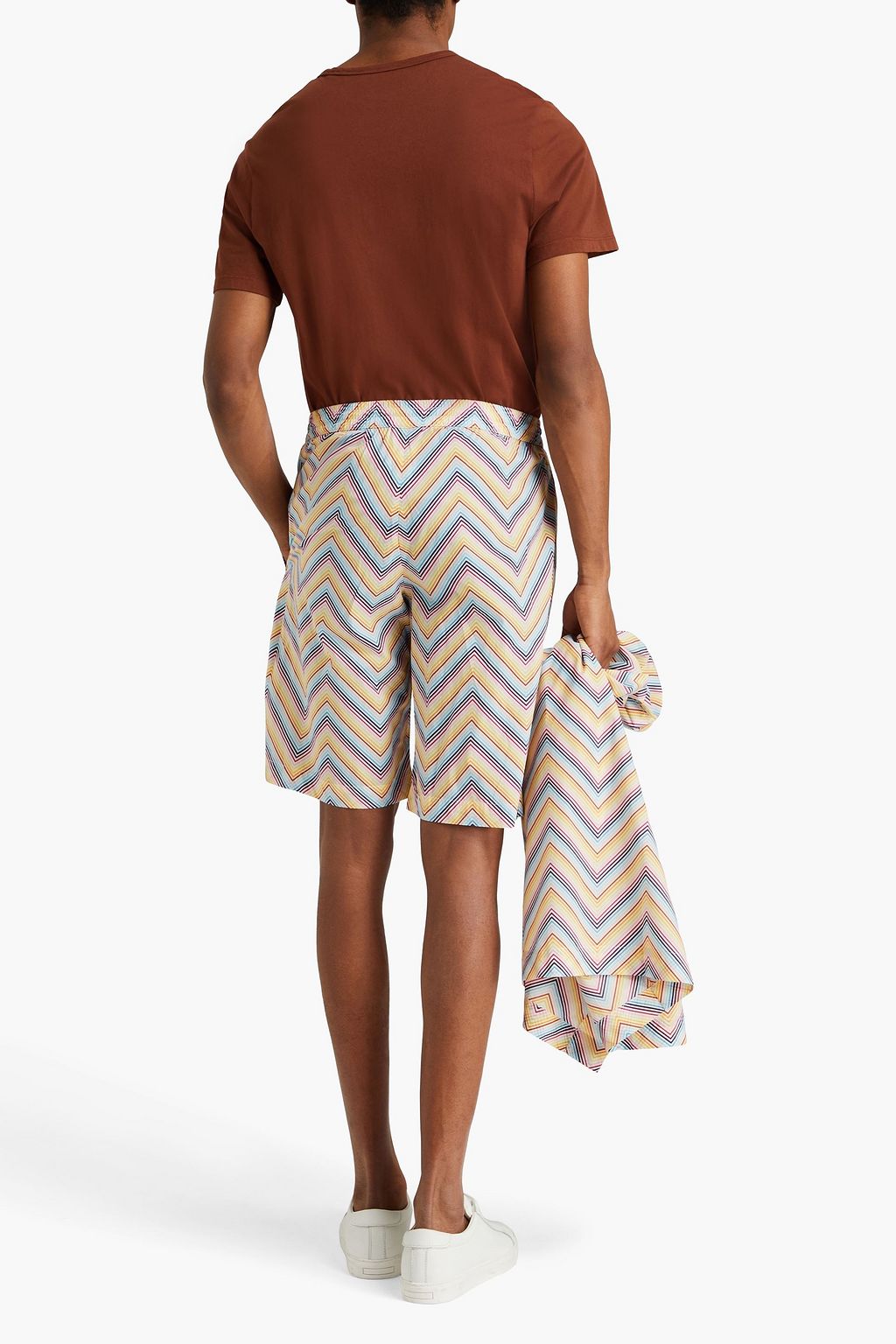 MISSONI شورت مصنوع من قطن بوبلين ومزين بطبعات