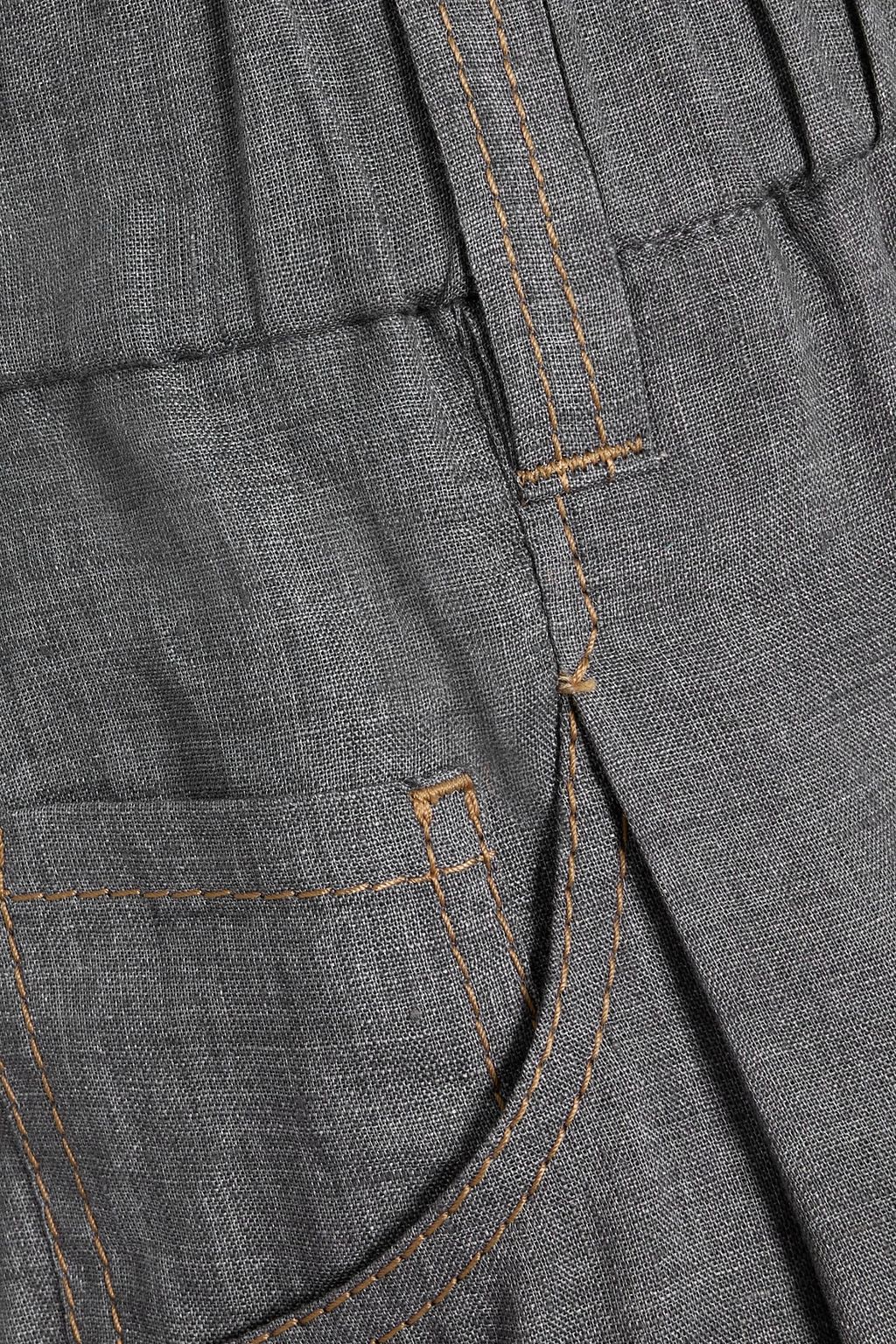 BRUNELLO CUCINELLI Pleated linen shorts