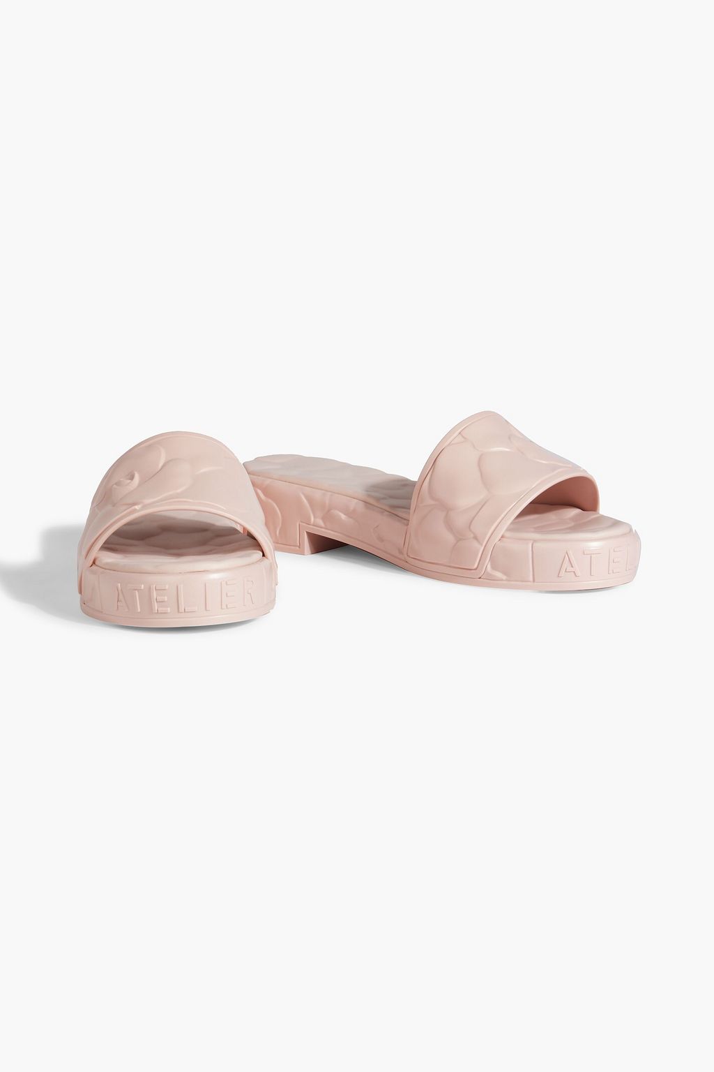 VALENTINO GARAVANI Atelier 03 Rose Edition embossed rubber slides