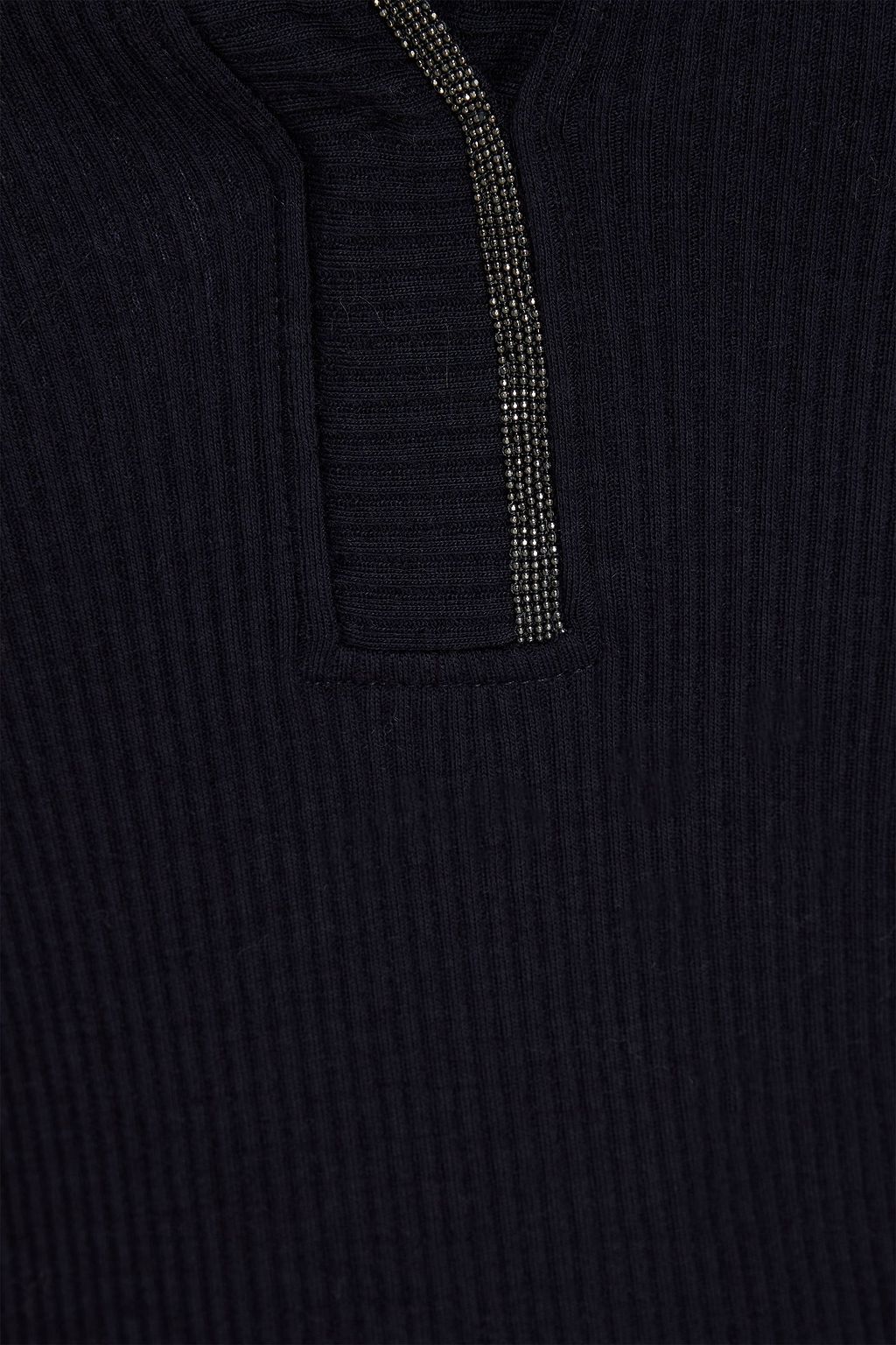 BRUNELLO CUCINELLI Bead-embellished wool-jersey top