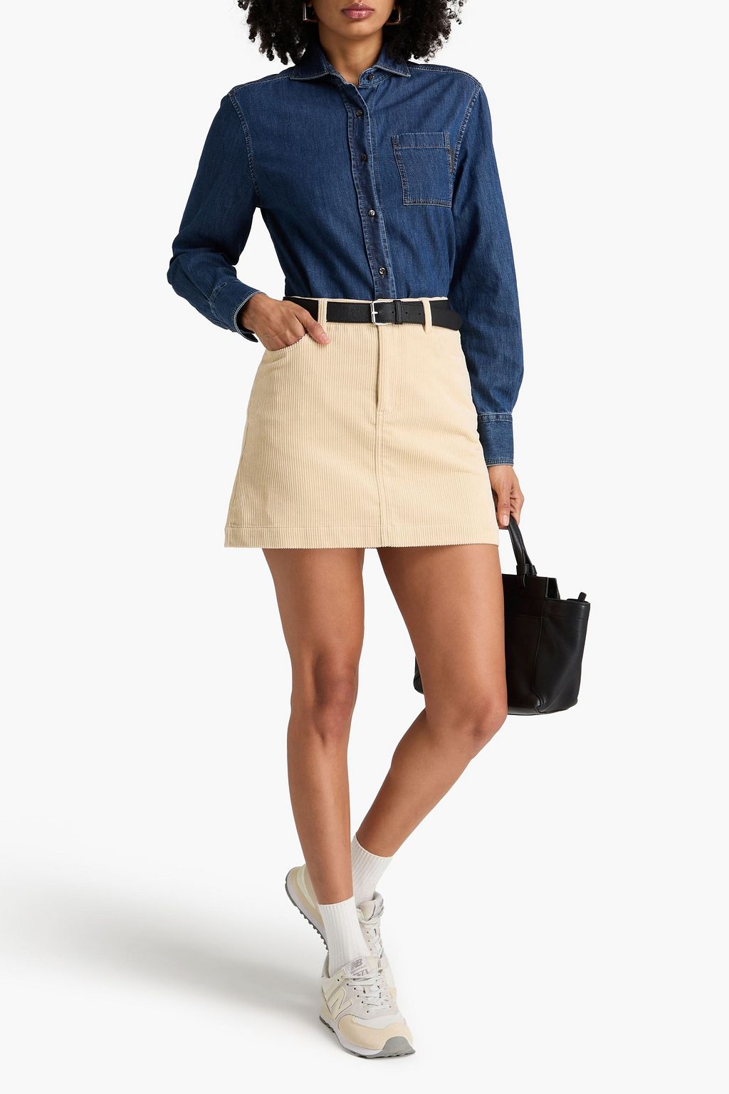 BRUNELLO CUCINELLI Bead-embellished denim shirt