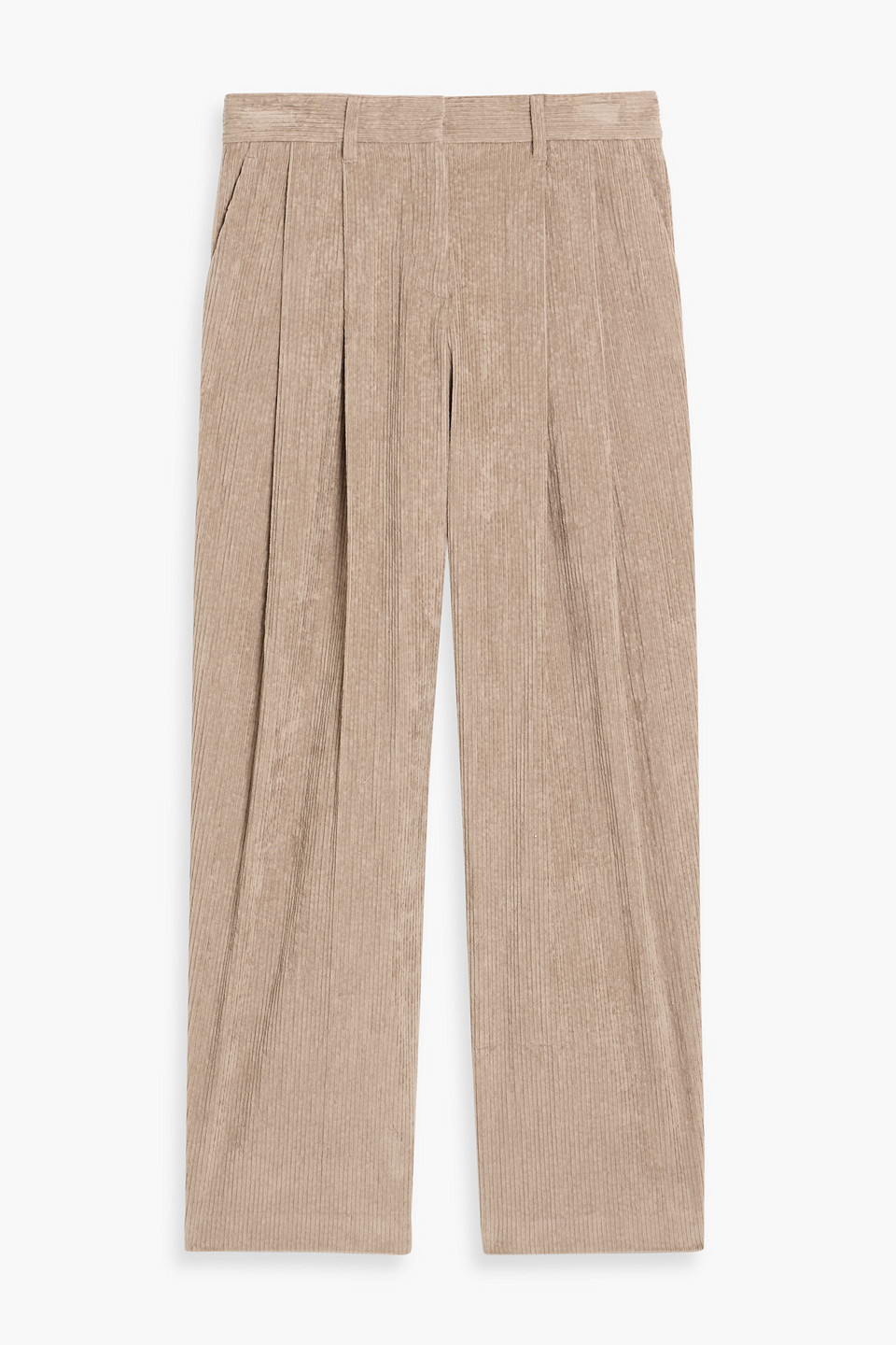 Brunello Cucinelli Cotton-blend Corduroy Straight-leg Pants In Brown
