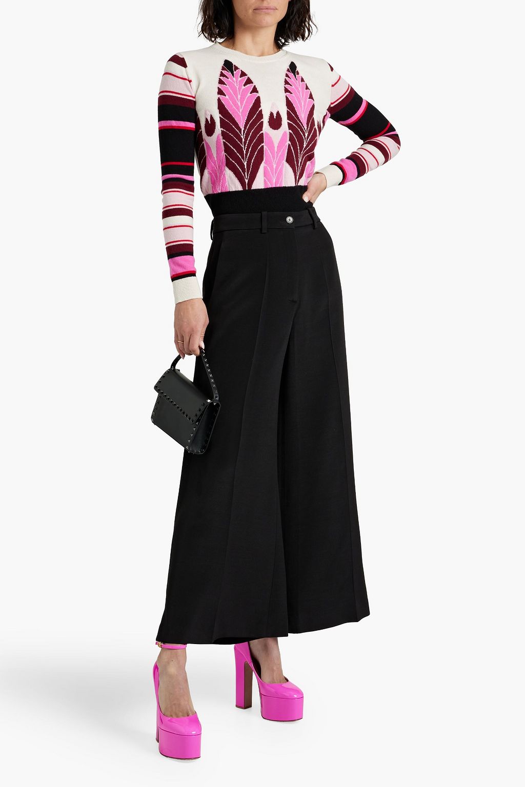VALENTINO GARAVANI Wool-blend wide-leg pants