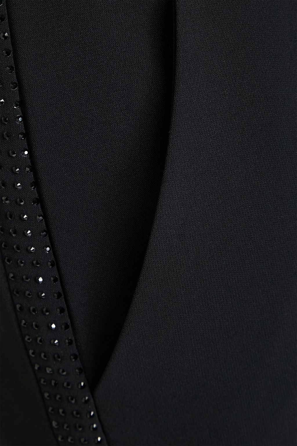 EMPORIO ARMANI 크리스털 장식 스트레치 크레이프 테이퍼드 팬츠