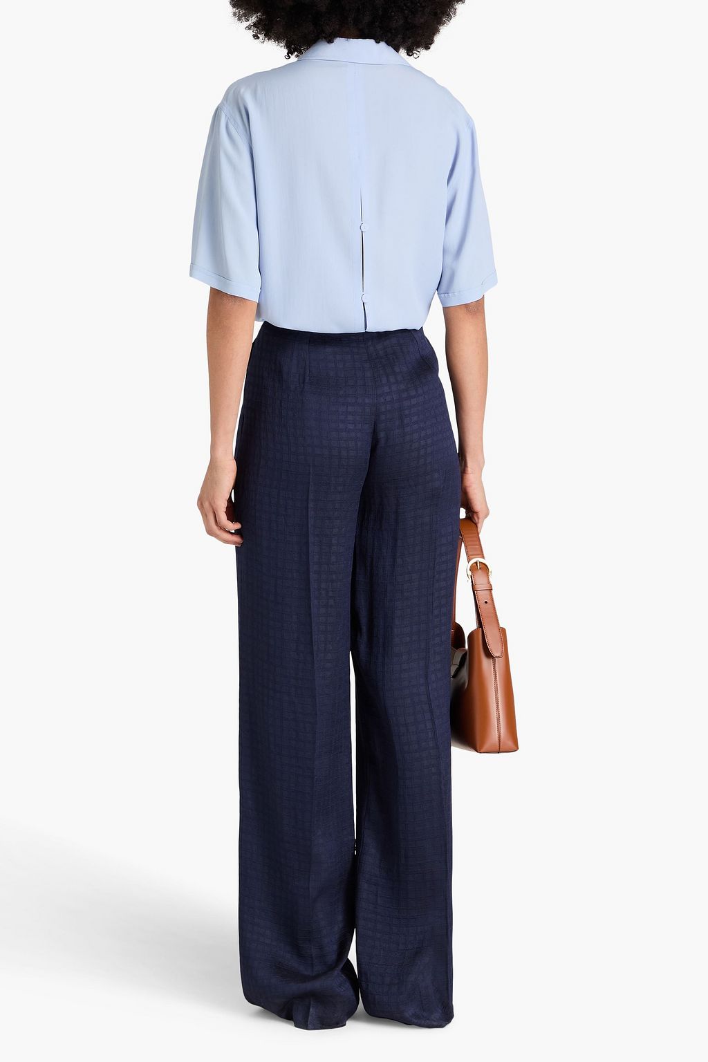 EMPORIO ARMANI ジャカード ワイドレッグパンツ タック入り