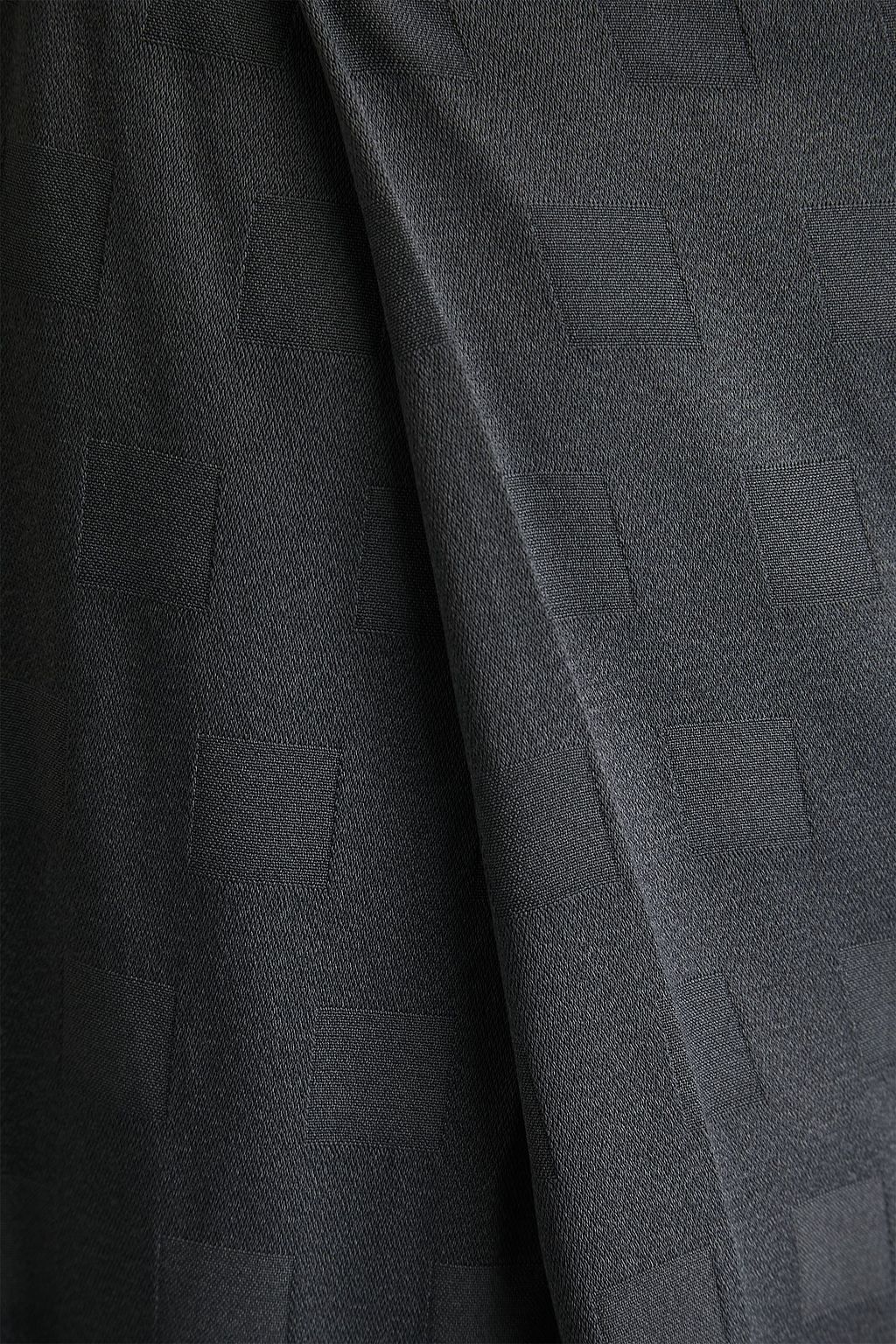 EMPORIO ARMANI Pleated checked jacquard wide-leg pants