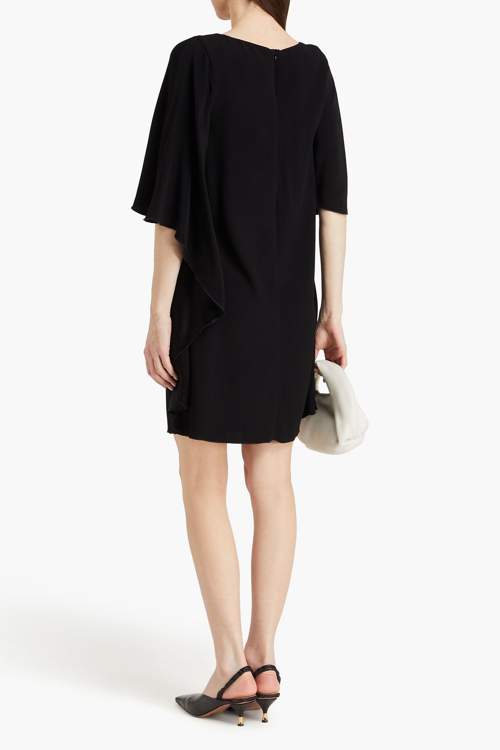 EMPORIO ARMANI Kleid aus Crêpe-Satin mit Rüschen