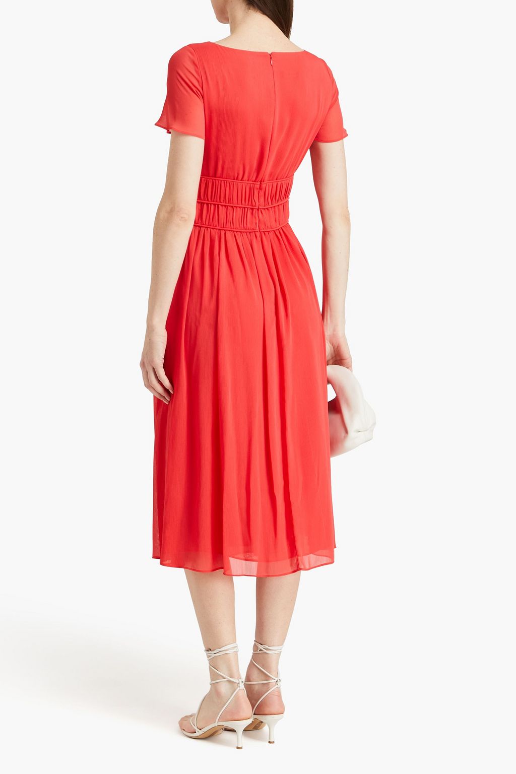EMPORIO ARMANI Shirred crepon midi dress