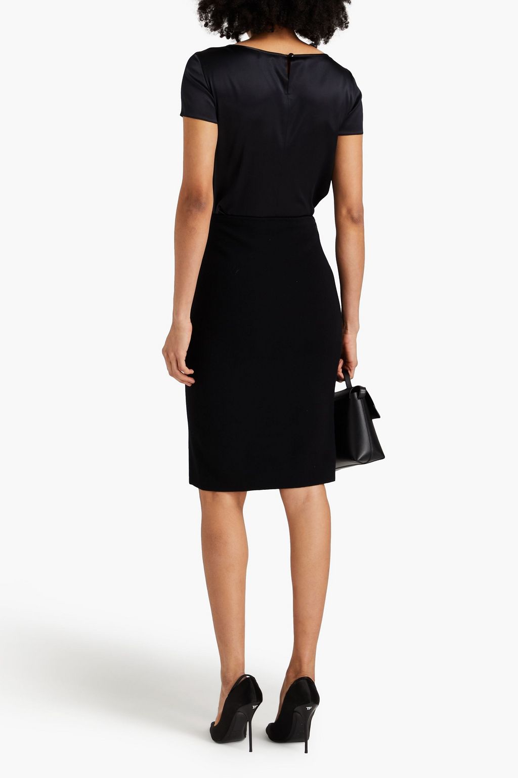 EMPORIO ARMANI Stretch-silk satin top