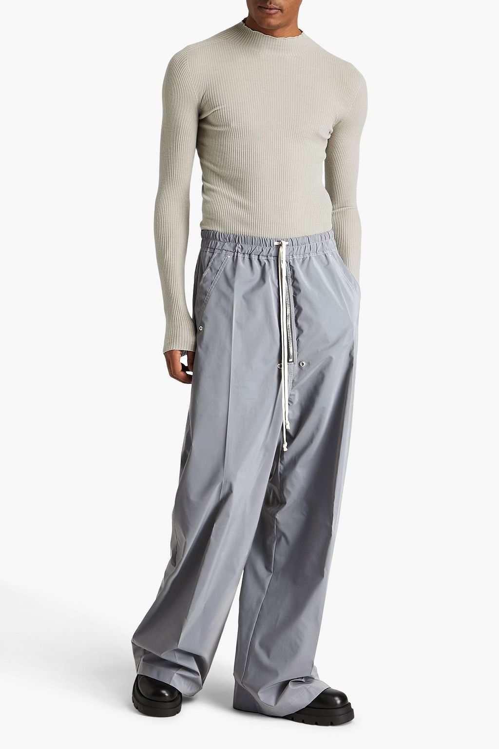 RICK OWENS Geth Bela Hose aus Shell mit Reißverschlussdetails